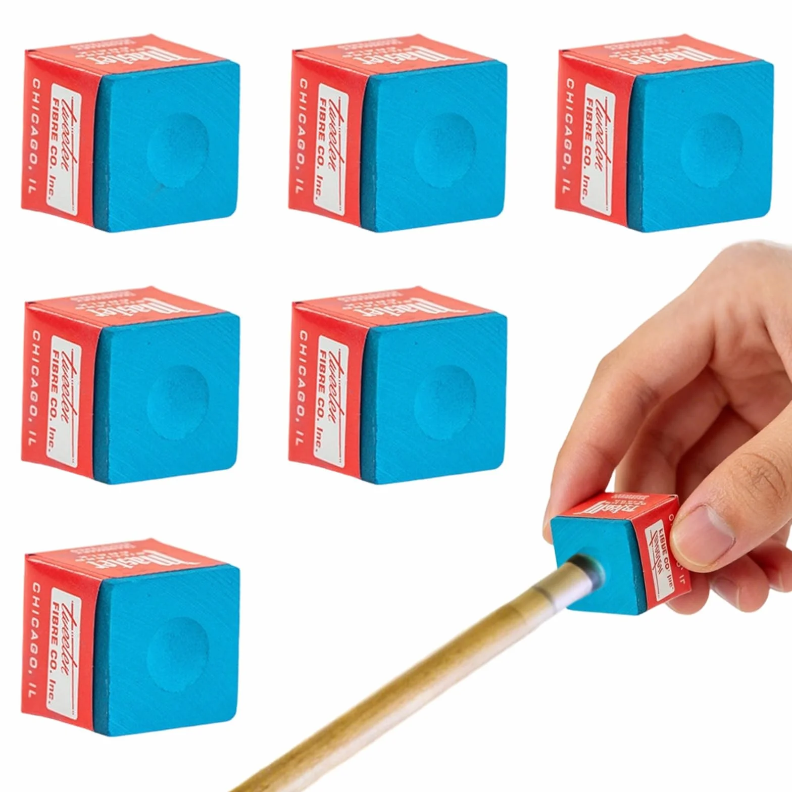 6 pcs Craies de Billard Bleues,Craie de Billard au Carbonate de Calcium,Bleu Billard Billard Craie Cue Chalk, Améliore la Précision et la Durabilité de la Queue