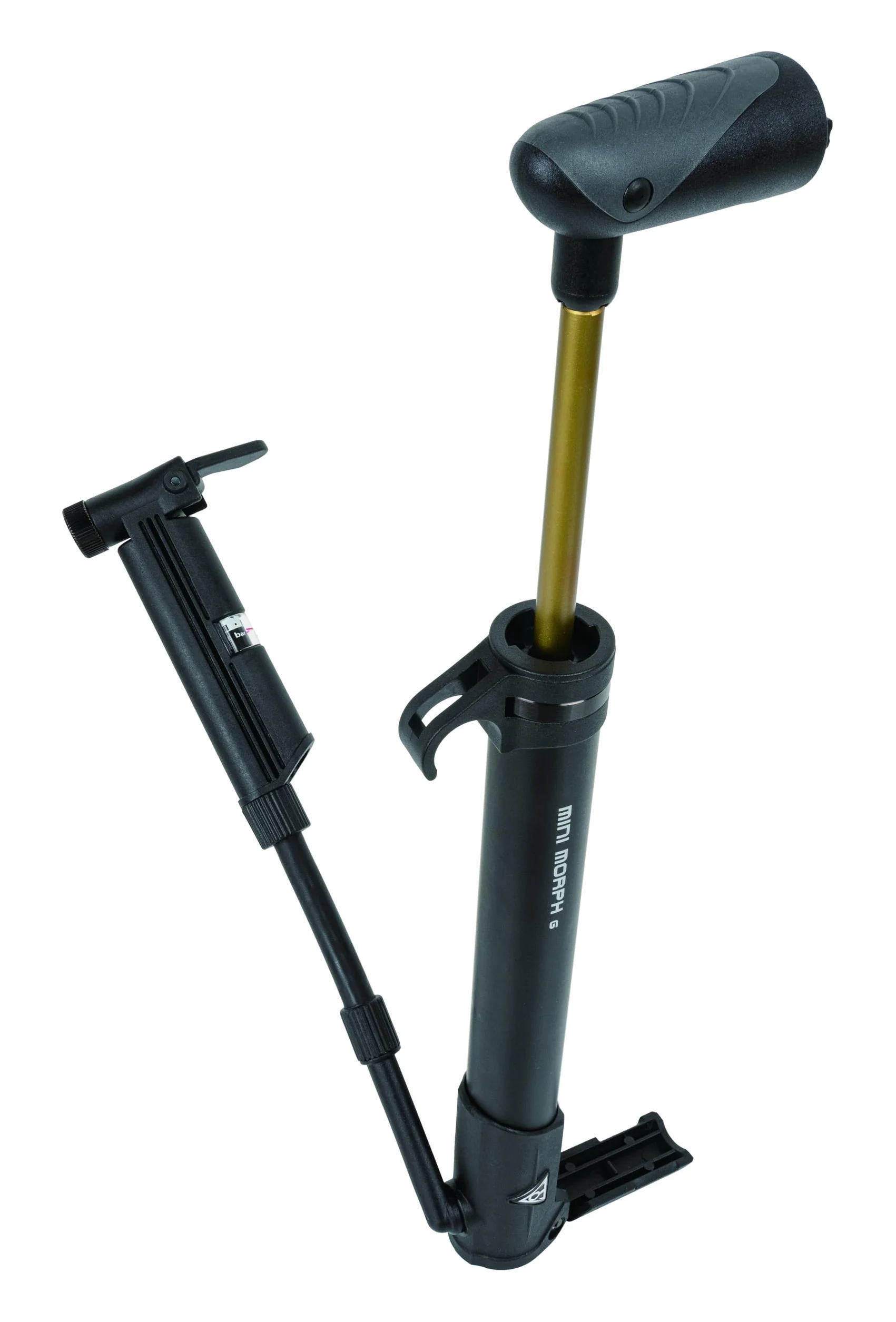 Topeak Mini Morph Pompe à Pneu de vélo avec manomètre analogique Noir