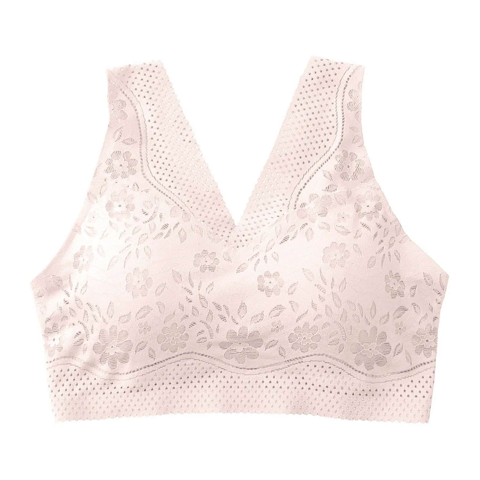 High Support Bras for Women Adjustable Strap Full Coverage No Underwire Wireless