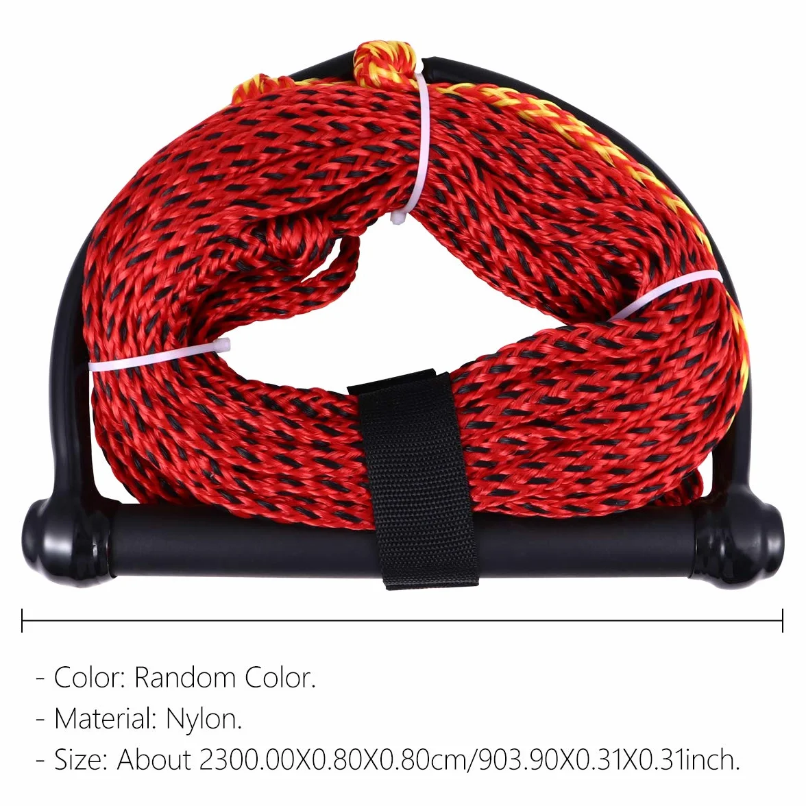 BESPORTBLE Wakeboard Corde de Ski Nautique réglable avec poignée Flottante pour Bateau à 4 Sections 16 brins 725,7 kg pour Ski Nautique, Skis, Bateau