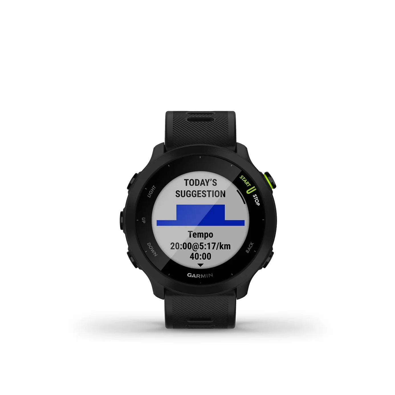 Garmin Forerunner 55 Montre de Course GPS Noir séances d'entraînement Quotidiennes suggérées 2 semaines d'autonomie