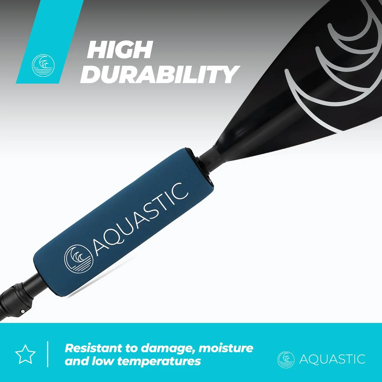 AQUASTIC Bouée Sup Pagaie Prévention Noyade Installation Facile pour Tige 25mm Diamètre Tige Néoprène NBR Caoutchouc AQS-SFS