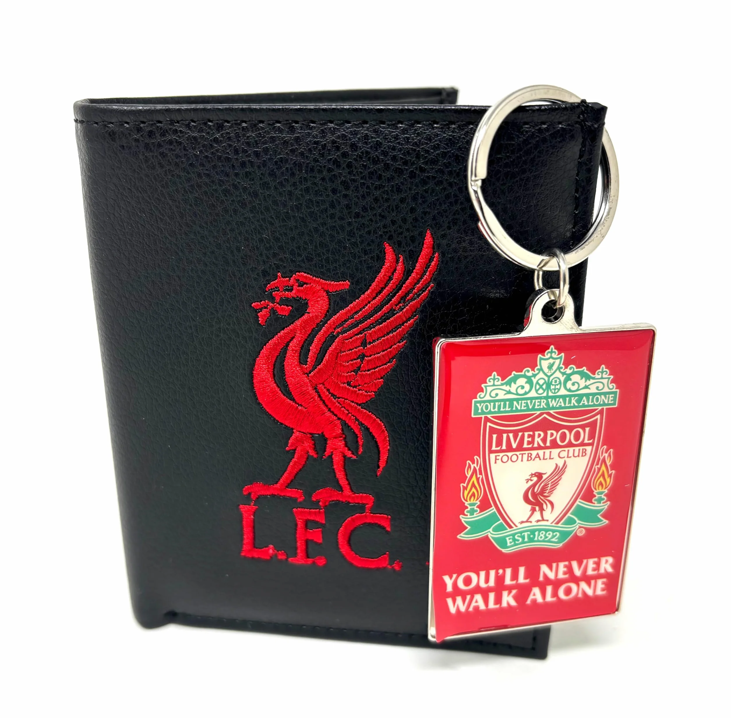 Liverpool FC Coffret cadeau portefeuille et porte-clés Noir/rouge, Black,red, taille unique