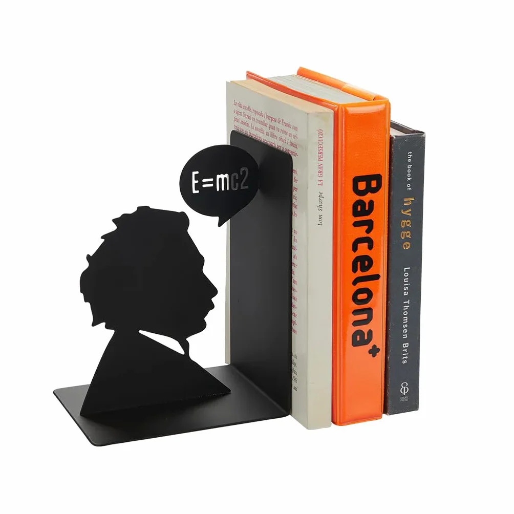 Balvi Serre-Livres Einstein Noir décoratif Contours emblématiques d'Alb