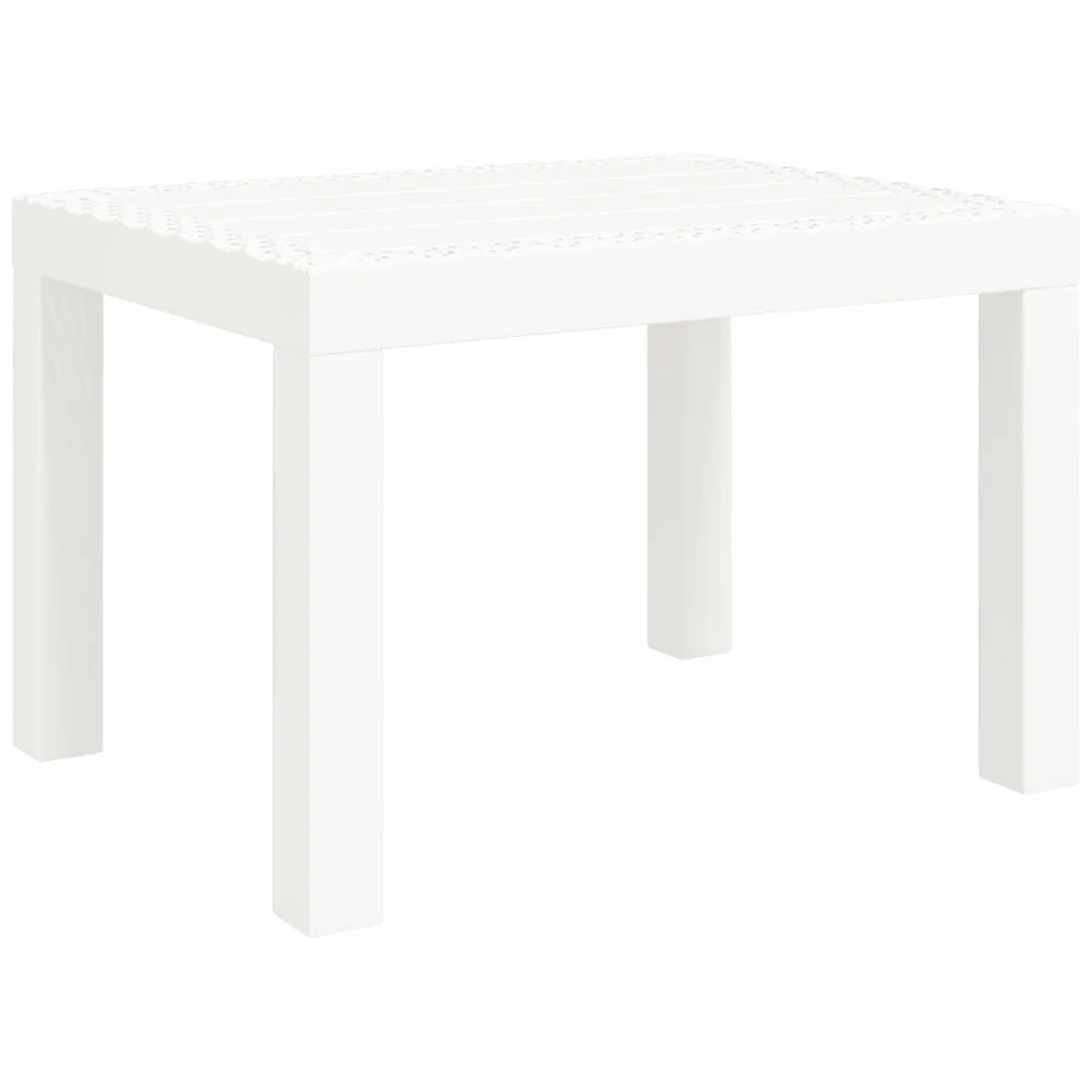 vidaXL Table de Jardin Blanc 59x47x40 cm PP