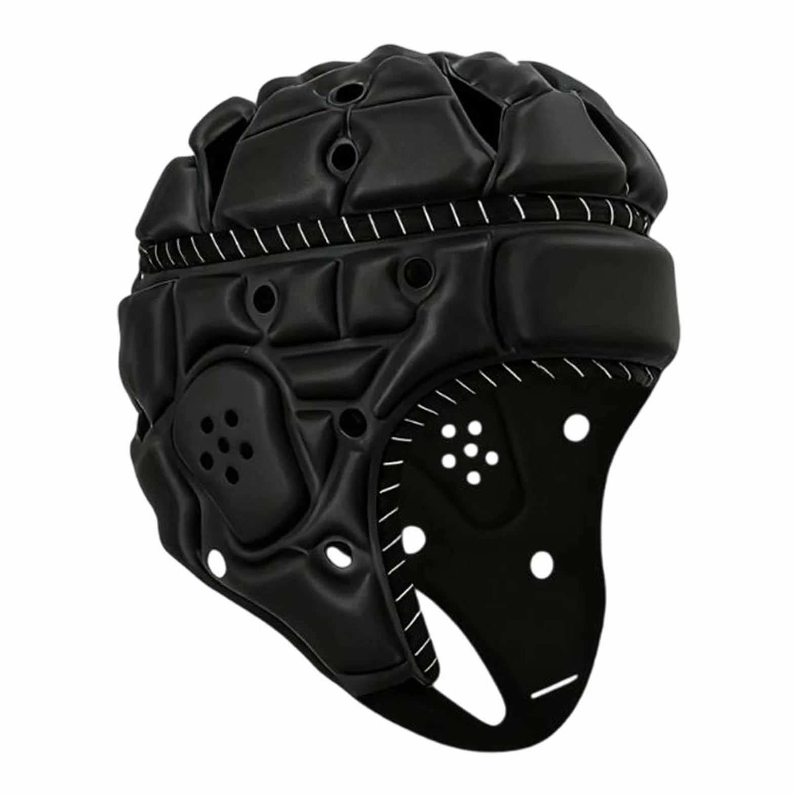 Casque Rugby Adulte Homyl avec Rembourrage Souple Protection Antichoc Ajustable Bandes Réfléchissantes Mousse EVA Polyester