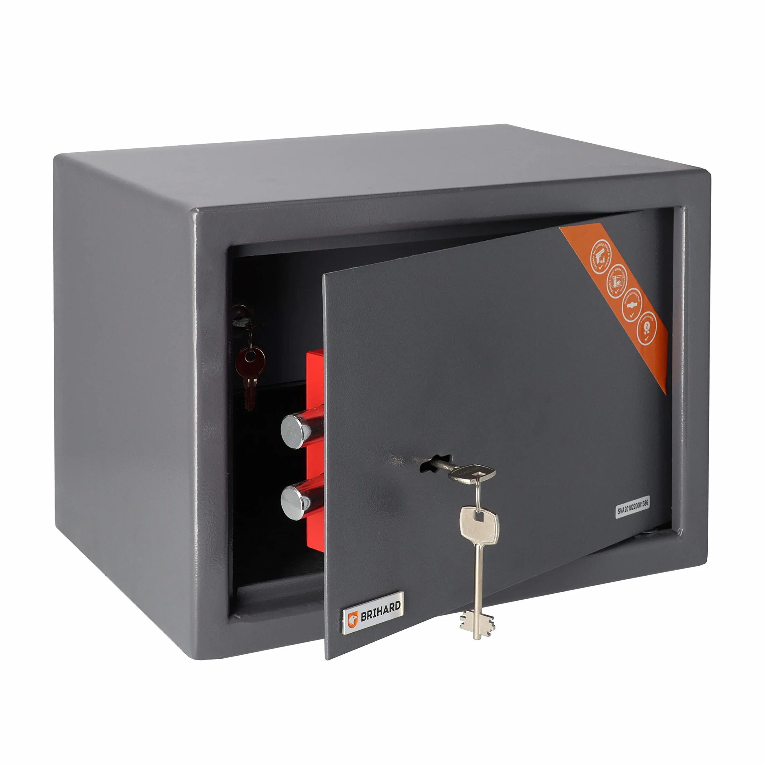Armes à Feu et Munitions - 25x35x25cm - Capacité 20L - Coffre-fort à Parois épaisses pour la Sécurité de Votre Maison ou Votre Voiture