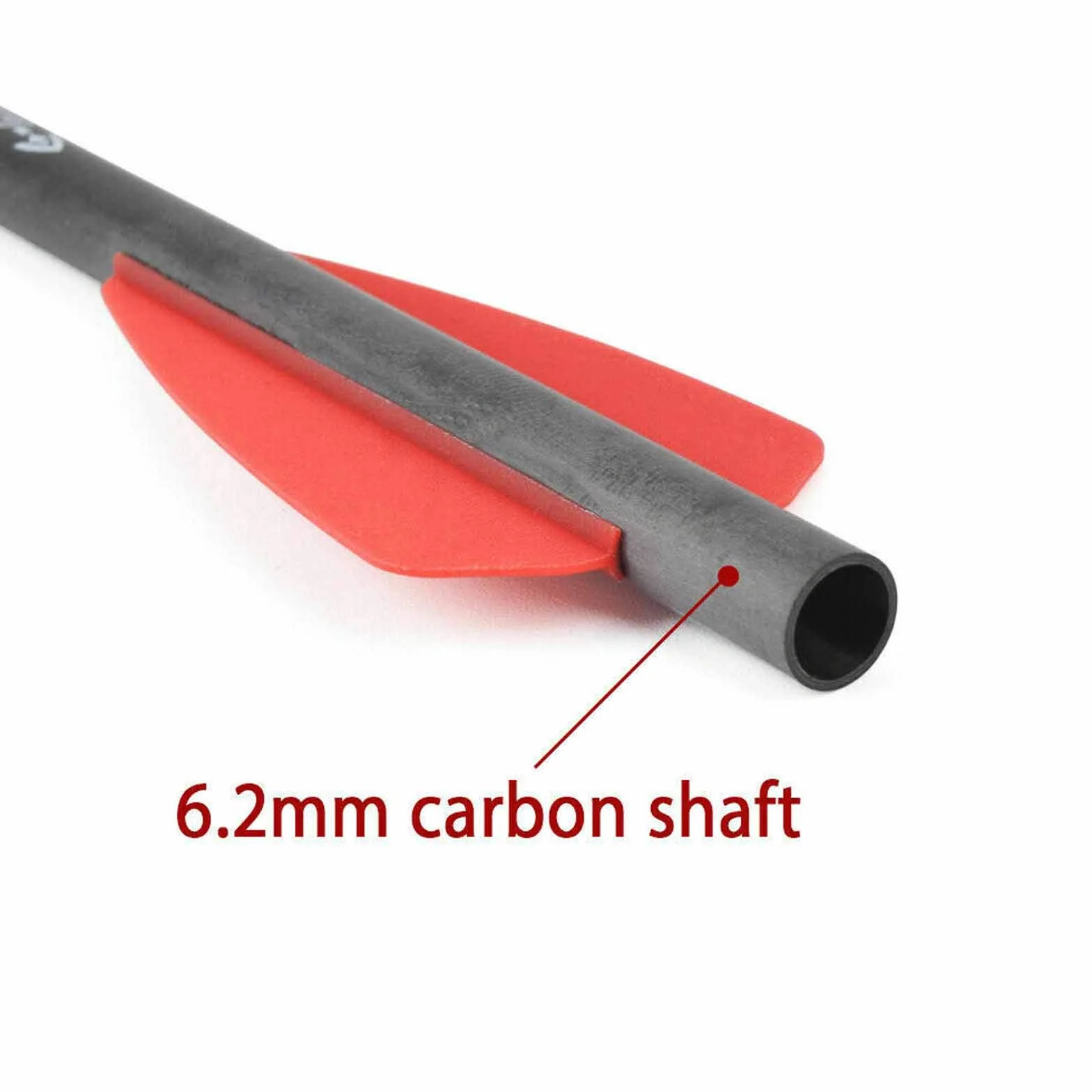 7.5 "Pouces R9 arbalète boulons flèches en Carbone 2" palettes Rouges avec tête Large 100grain pour la Chasse tir ciblage