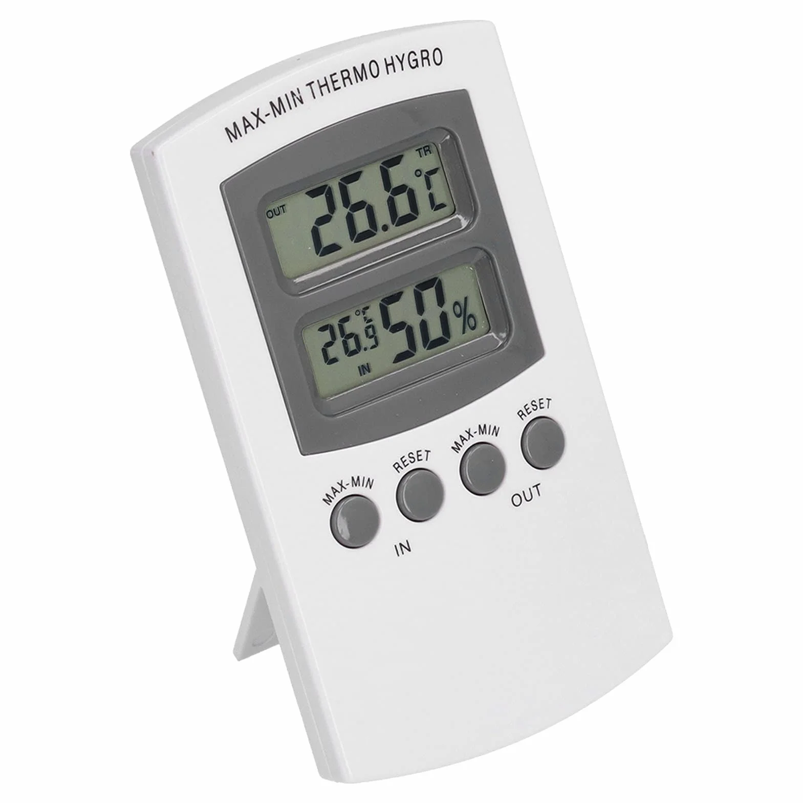 Hygromètre Thermomètre d'Intérieur LCD avec Jauge d'Humidité pour Maison Bureau