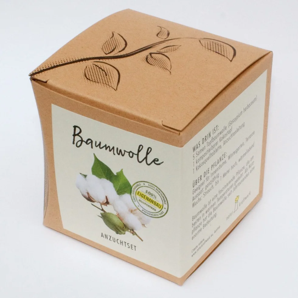 Centrale Naturelle Kit de Culture Cadeau en Coton avec graines en Pot