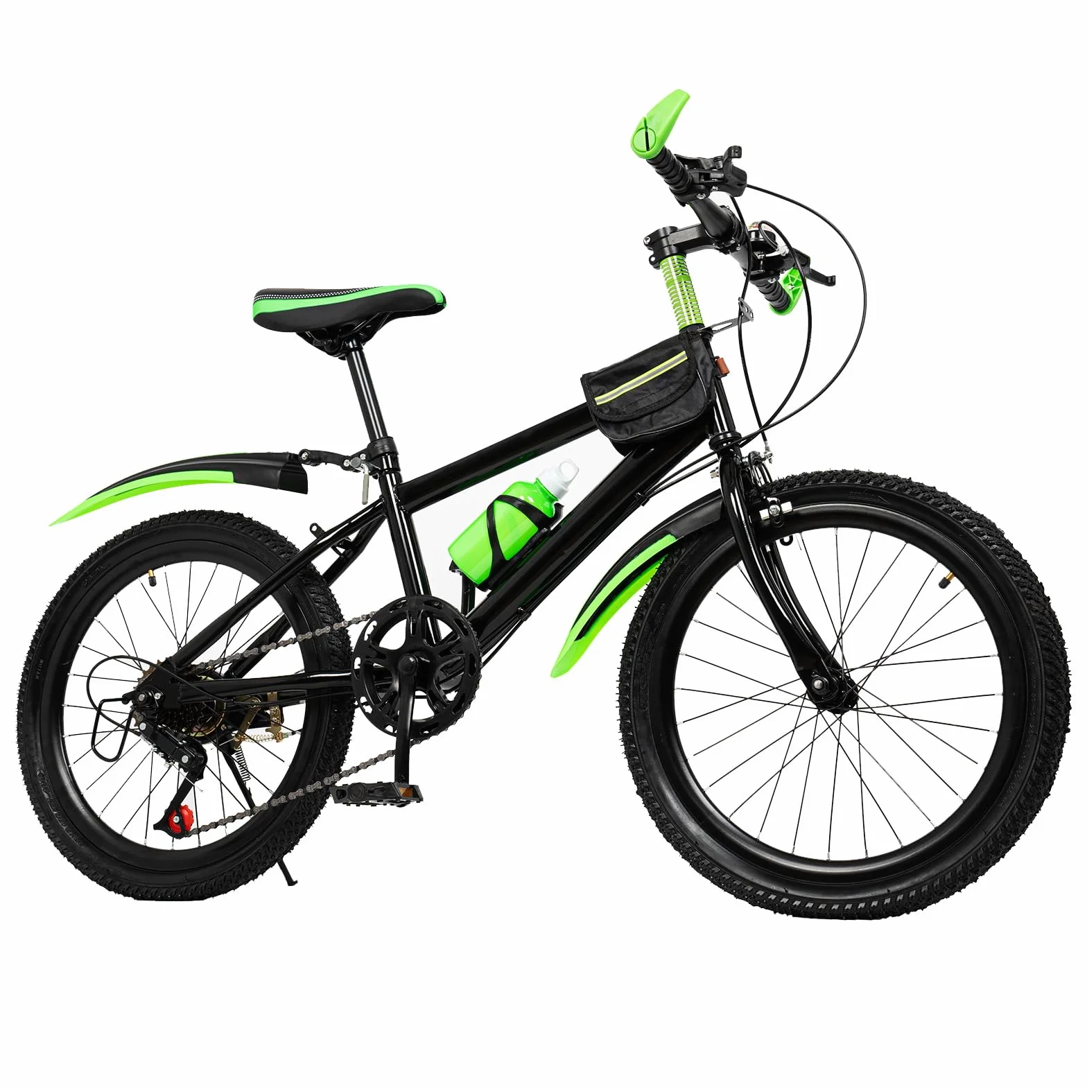 MccoMMon Vélo de ville 20 pouces pour enfant avec double frein à disque, vitesse réglable, en acier au carbone, 130-150 cm pour enfants