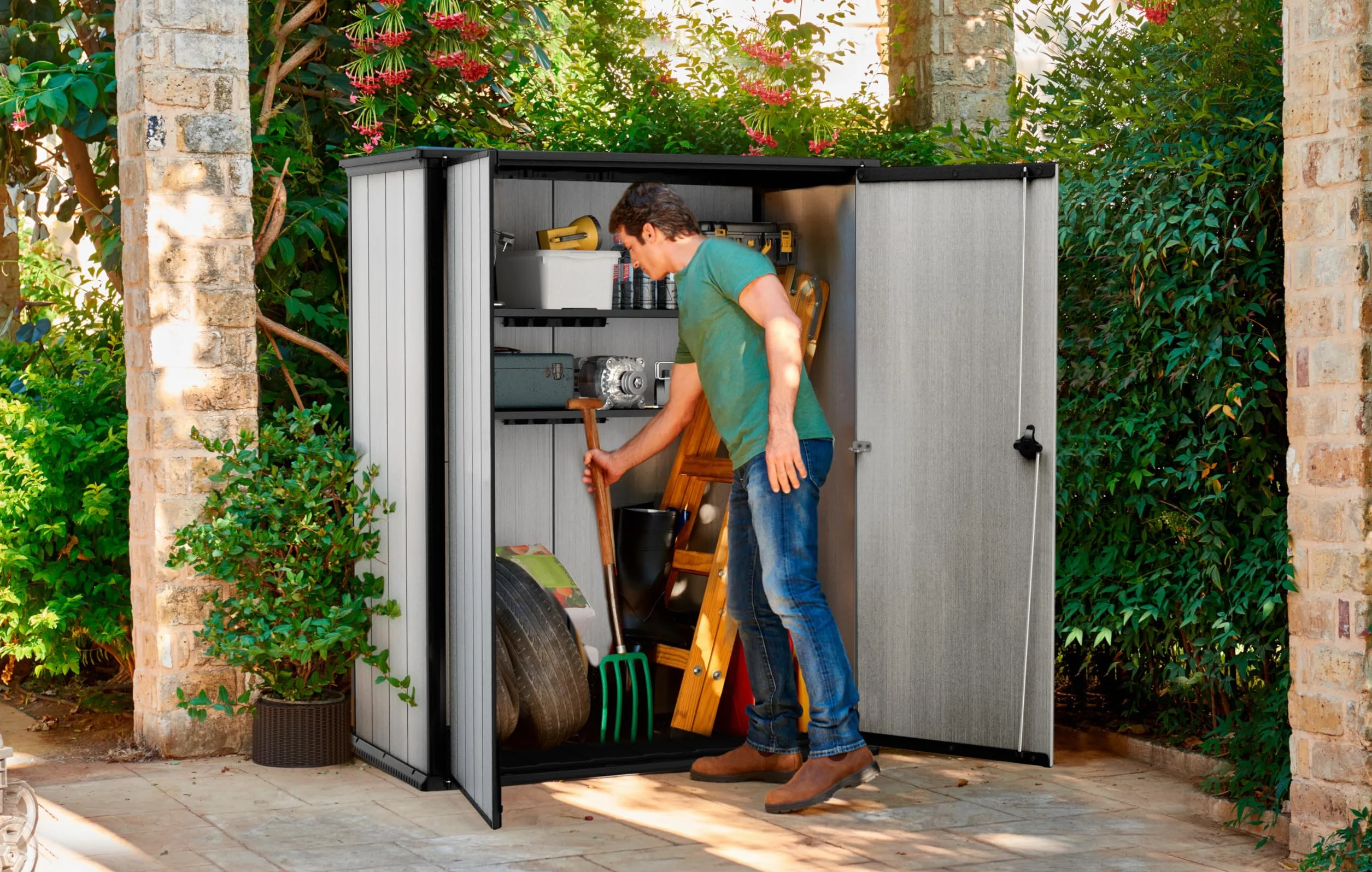 KETER HIGHSTORE Plus Armoire extérieure 1400 litres Gris