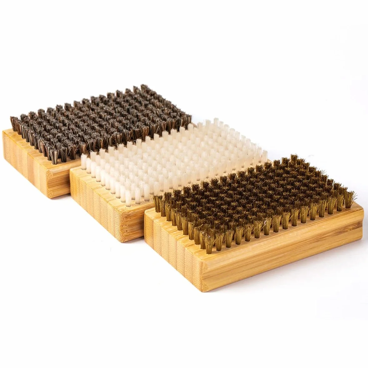 Lot de 3 Brosses de Nettoyage pour Cire de Ski et Snowboard, Kit de Brosses en Nylon et Laiton