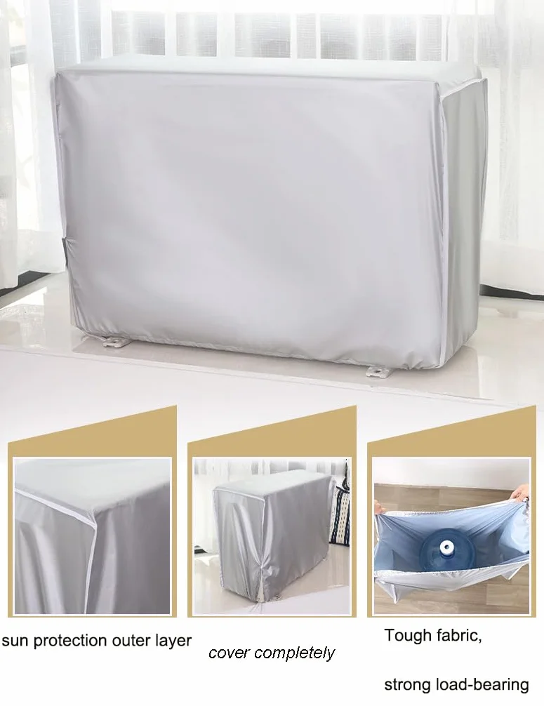 Housse pour climatiseur extérieur pompe à chaleur hiver anti poussière anti neige imperméable (M)