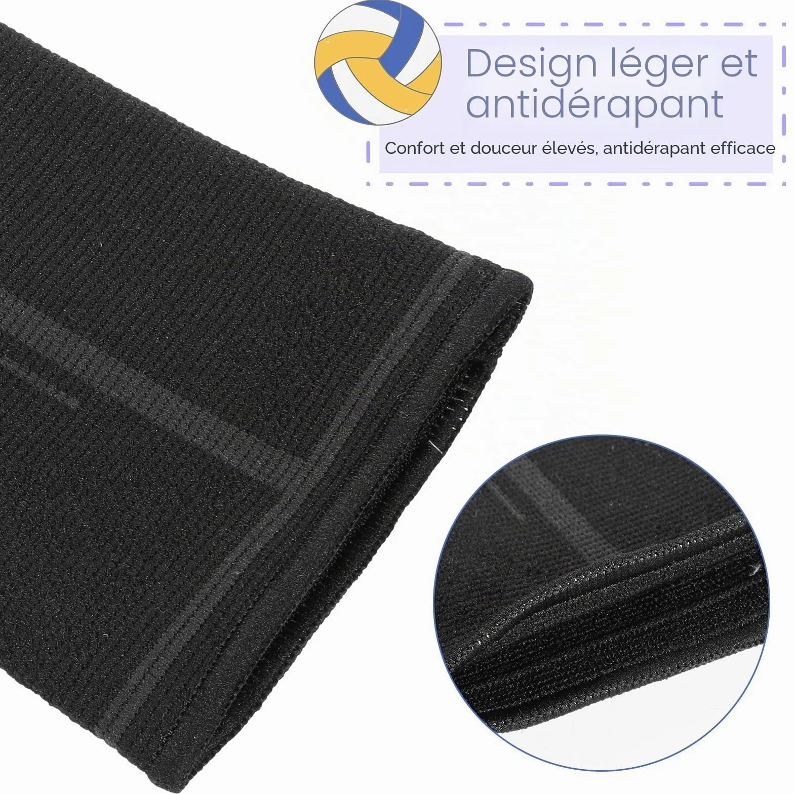 InnoHHustle - Bandage pour l'avant-bras, Manches de compression pour volleyball - Manches noires - Protège-bras pour volleyball - Protection antidérapante pour le sport - Bandage de bras pour le vélo