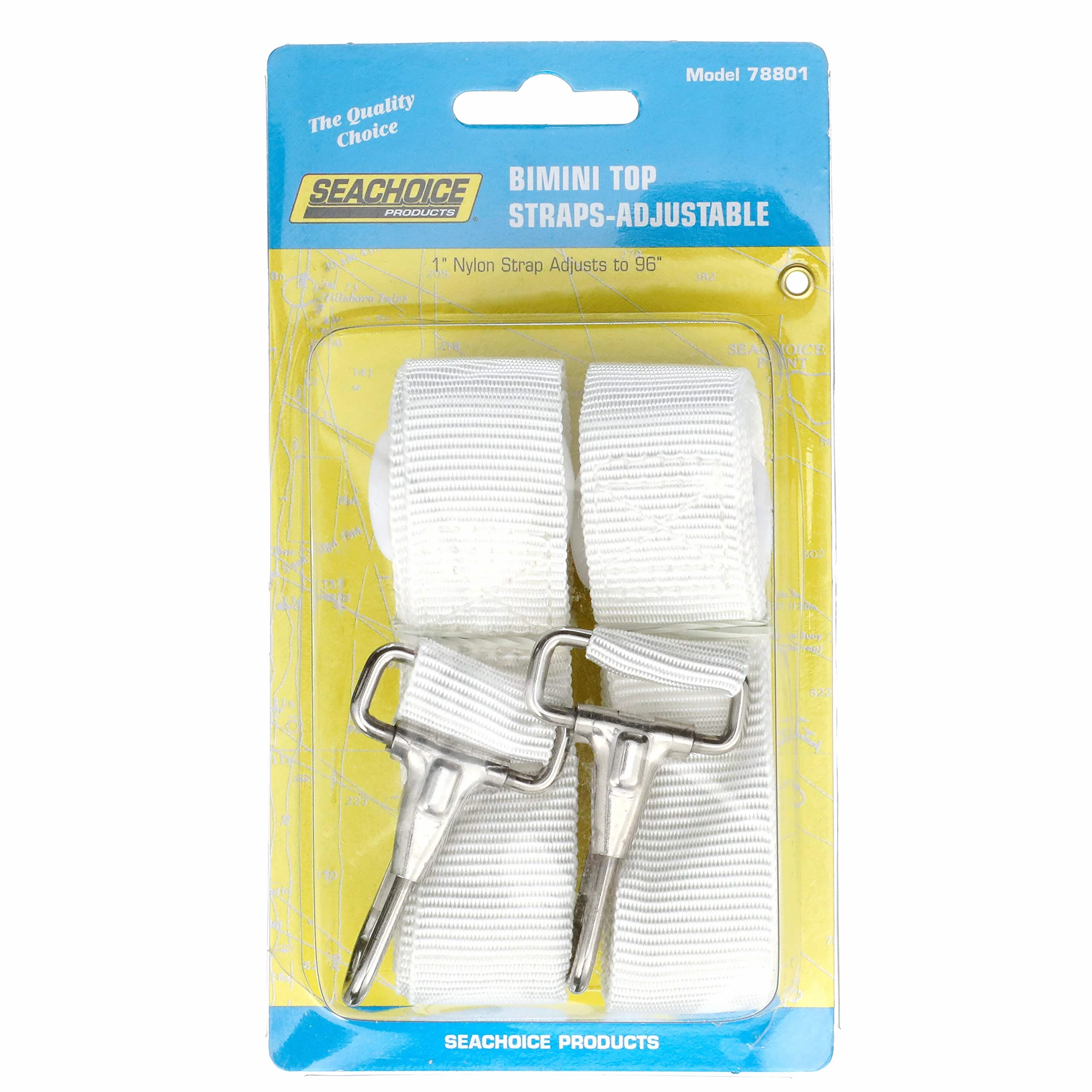 Seachoice 50-78801 Sangles réglables pour biminis Blanc 2,4 m