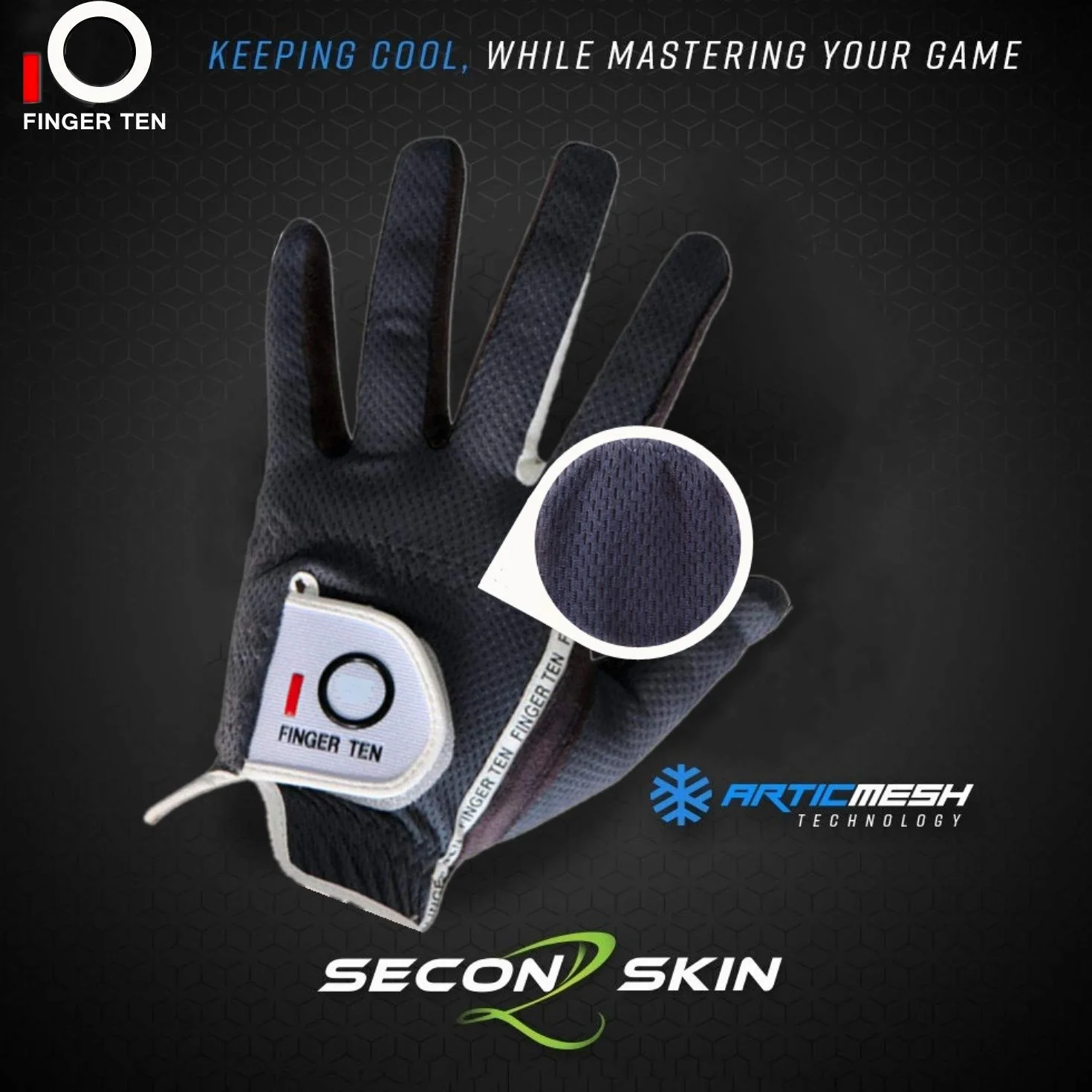 FINGER TEN Gants de Golf Homme Paire Chaud Durable Taille S M L XL