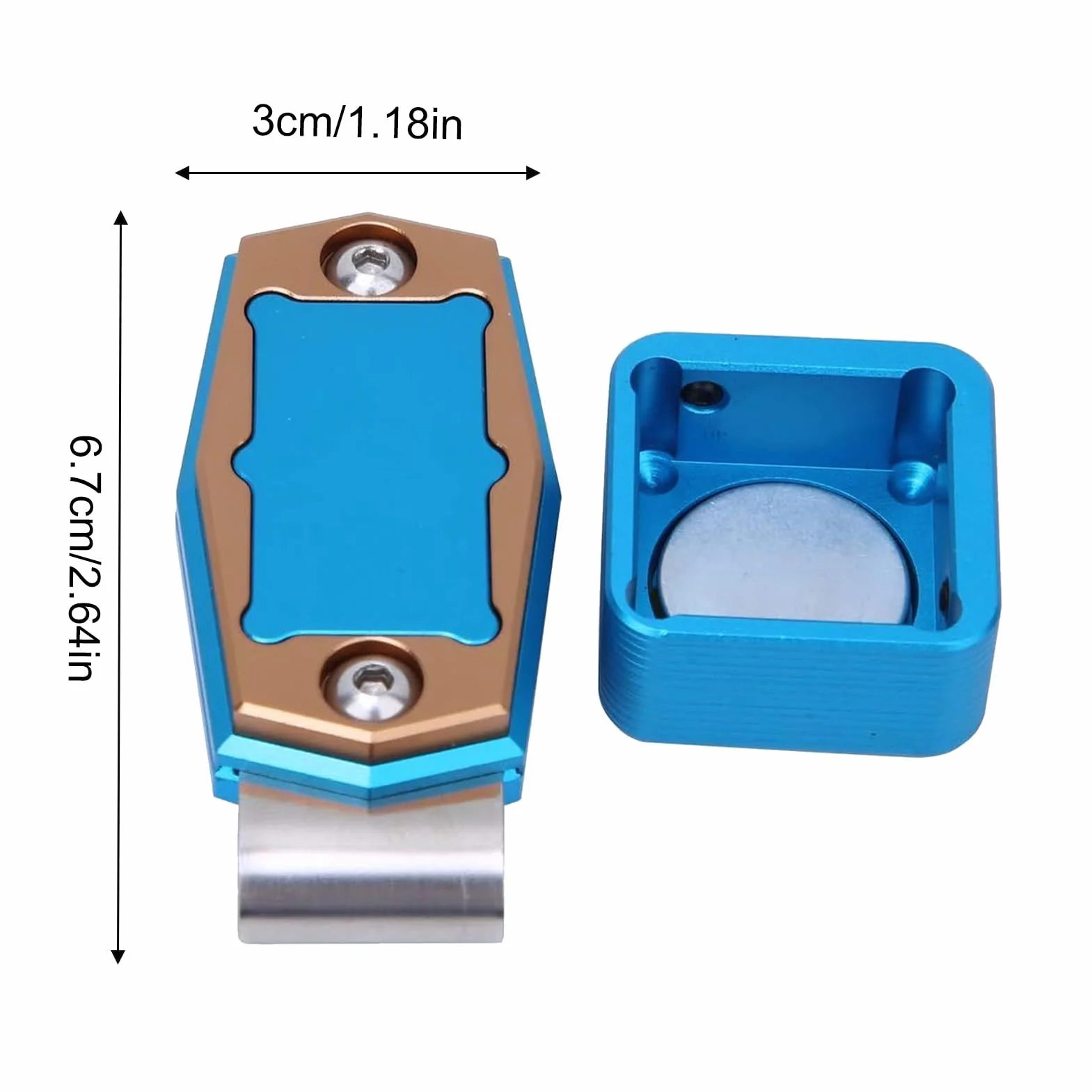 Générique Easy Access Magnetic Pool Chalk Holder, Portable Cue Chalk Hold, Compact Table Ball Sports Accessory for Men, Women, Beginners, and Professional Players,2.64x1.18x1.26 Inches