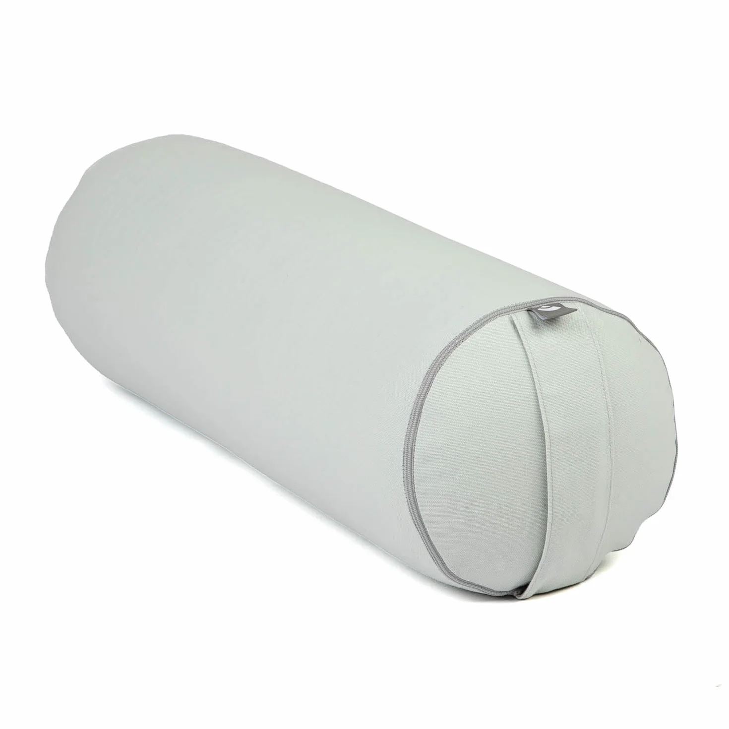 Bodhi Rouleau de traversin de yoga de 22 cm de diamètre avec rembourrage en épeautre bio - Coussin de yoga pour Restorative & Yin Yoga - Housse lavable en coton - Coussin Pilates avec dragonne - Bleu