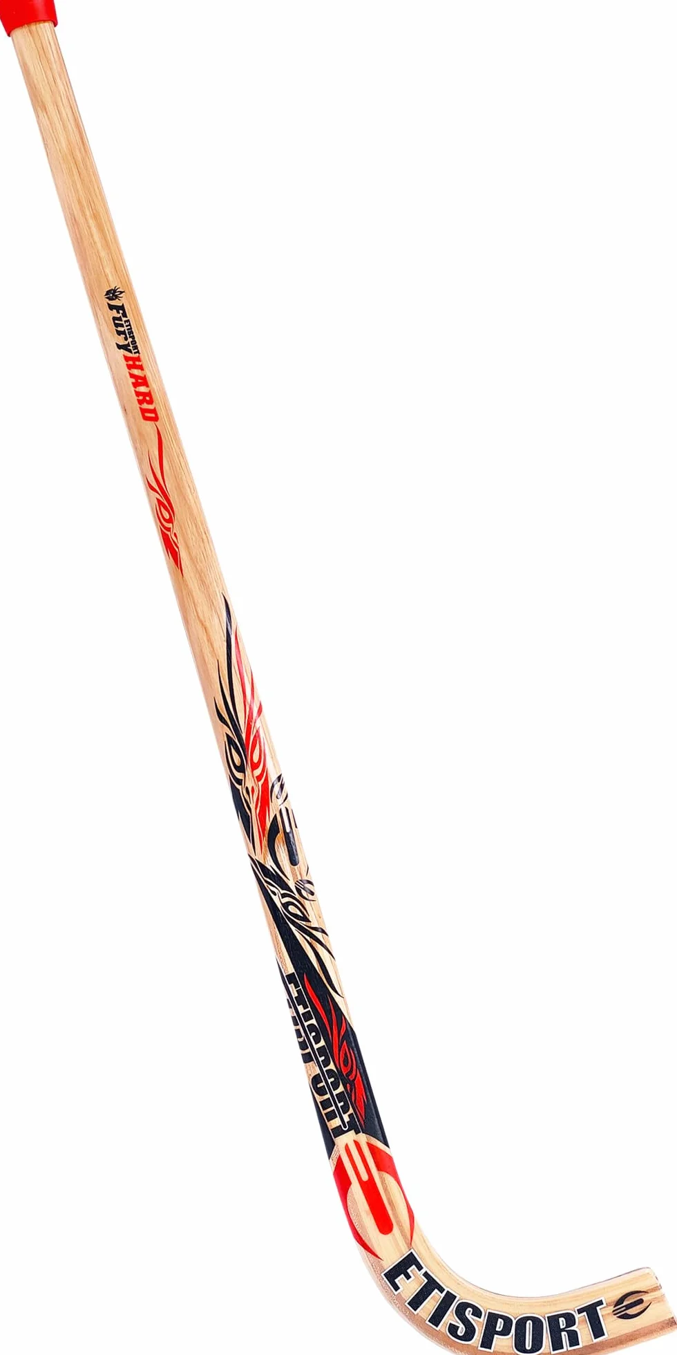 Professionnelle Crosse Rink Hockey Fury Hard Rigide Poids Moyen-élevé Manche Hickory Plus épais Palette laminée Fibre extérieure