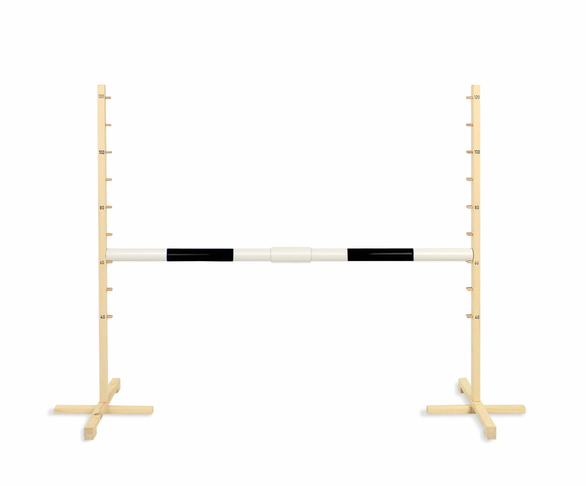 Obstacle de Saut pour Hobby Horse 160cm, h-120 cm, Faisceau 50mm - Noir