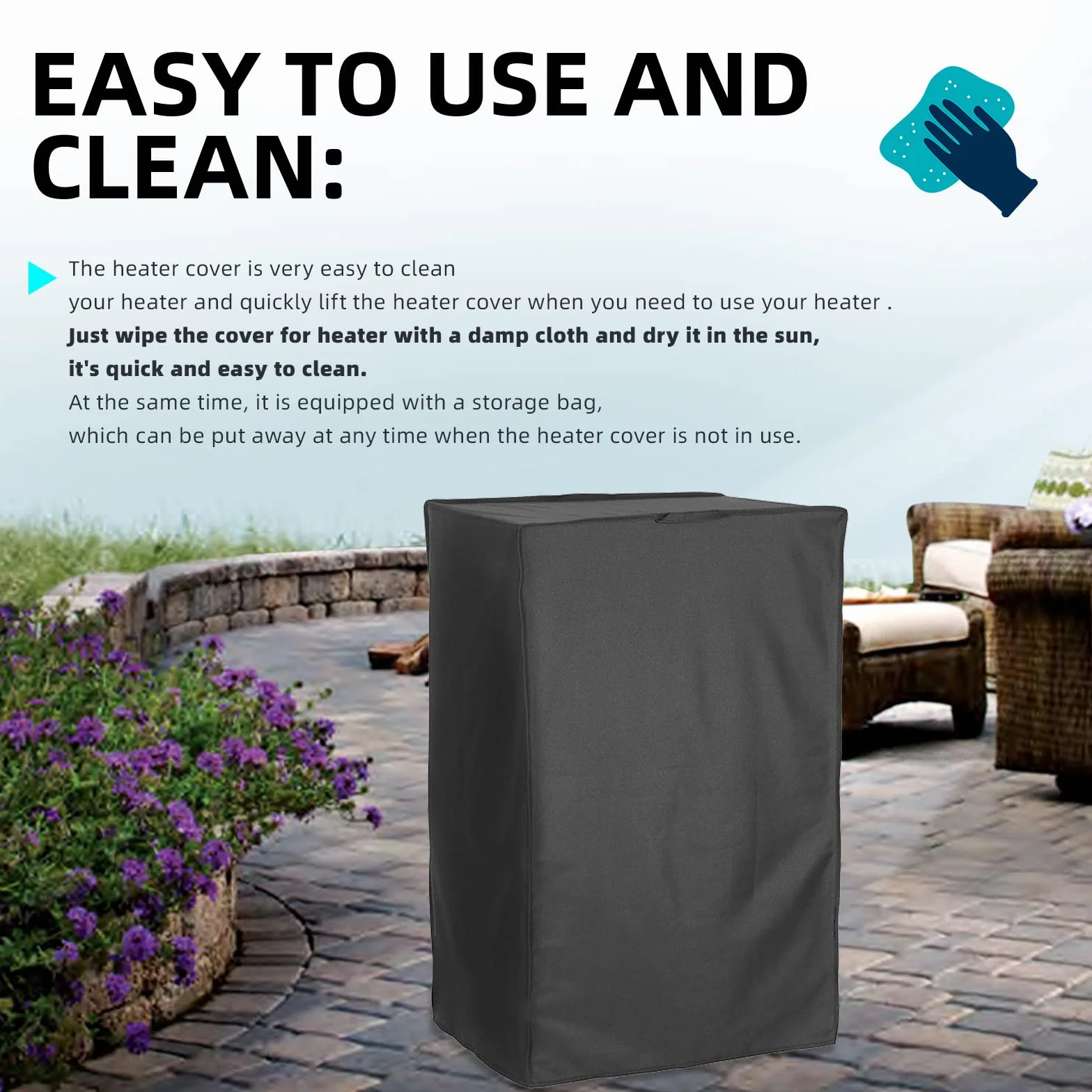 Bache de Protection Chauffage Gaz 46x38x74cm Imperméable Anti-Poussière