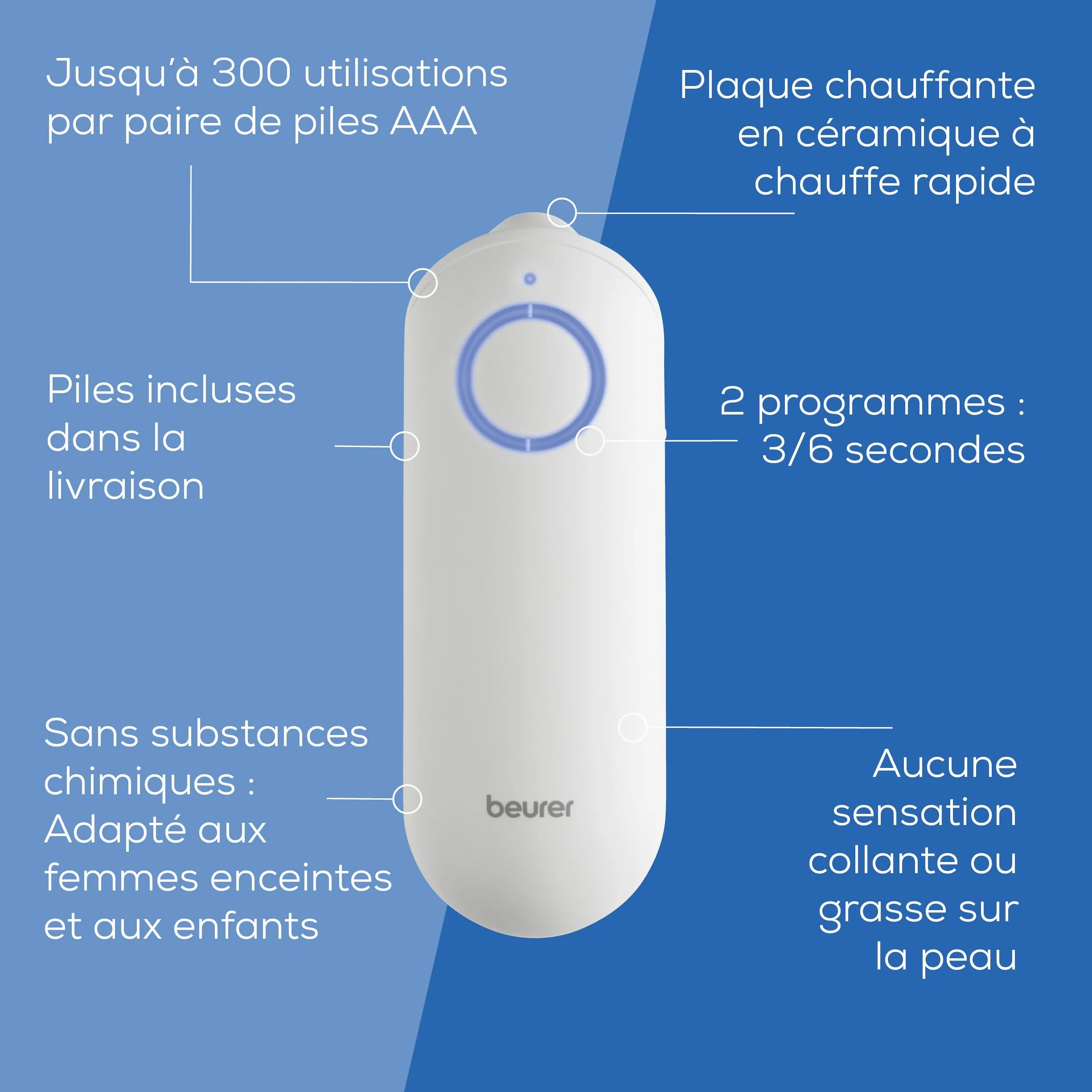 Beurer BiteX Original BR 60 stylo anti moustique chauffant électrique contre piqûres