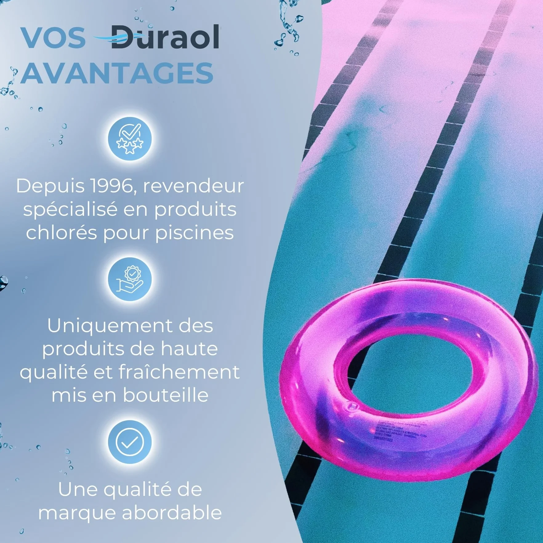 Buse de refoulement sans Grille Anthracite pour Piscine avec Liner, Bassin en Béton ou Polyester
