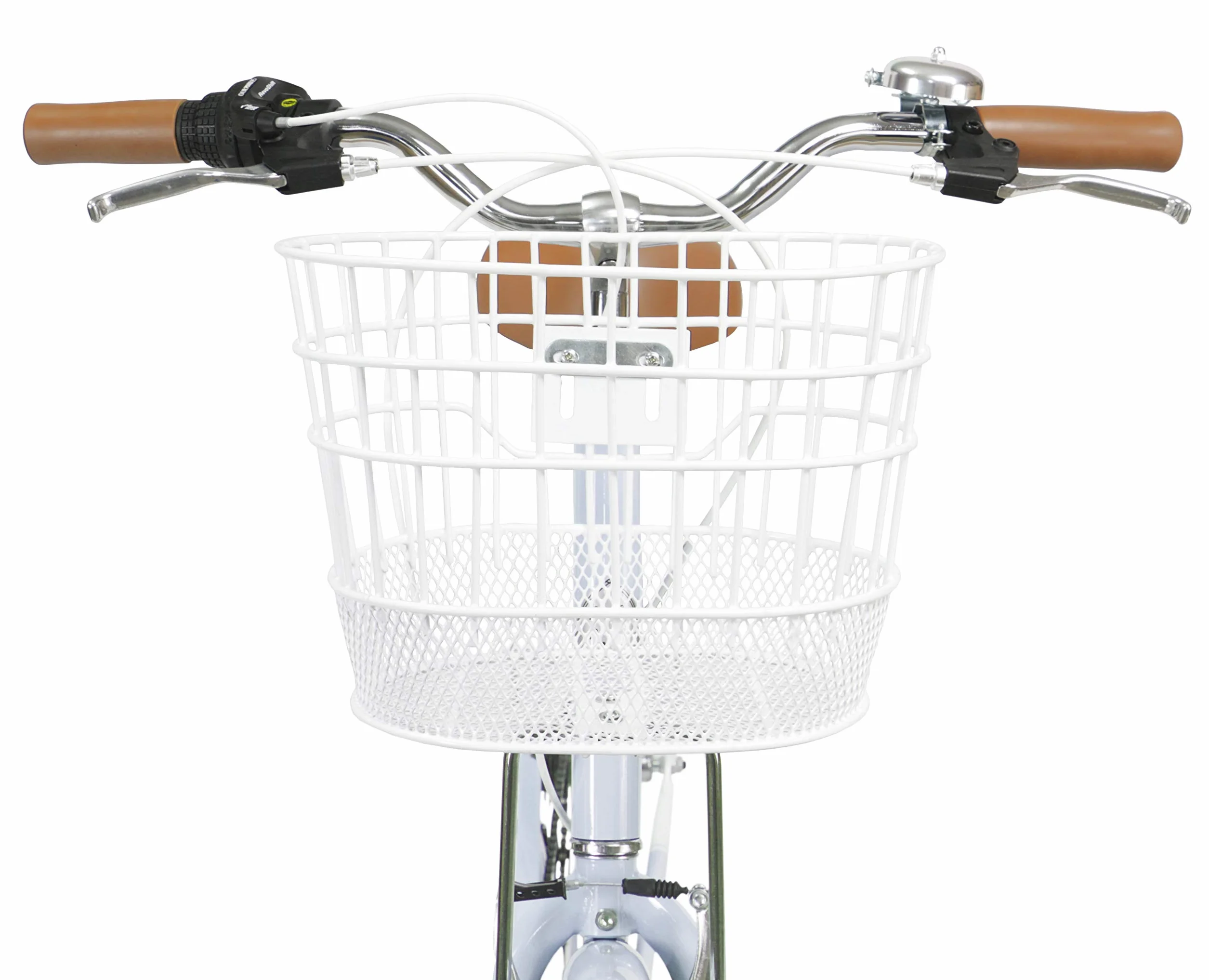 FabricBike Step City Vélo Urbain Vintage Rétro pour Femme avec Dérailleur et Panier