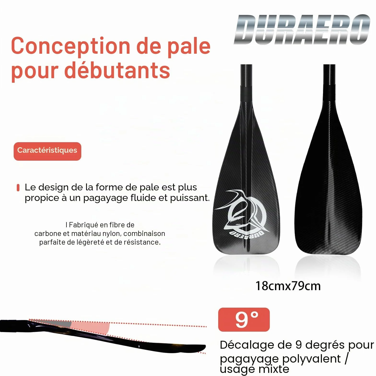 Pagaie Carbone avec Sac - 3 Pièces pour Sup Kayak Stand Up Paddle Board Professional Speed ​​- Légère 760 g Pagaie Télescopique Réglable 165 cm - 205 cm Paddle Kajak Surfboard Plug-in System