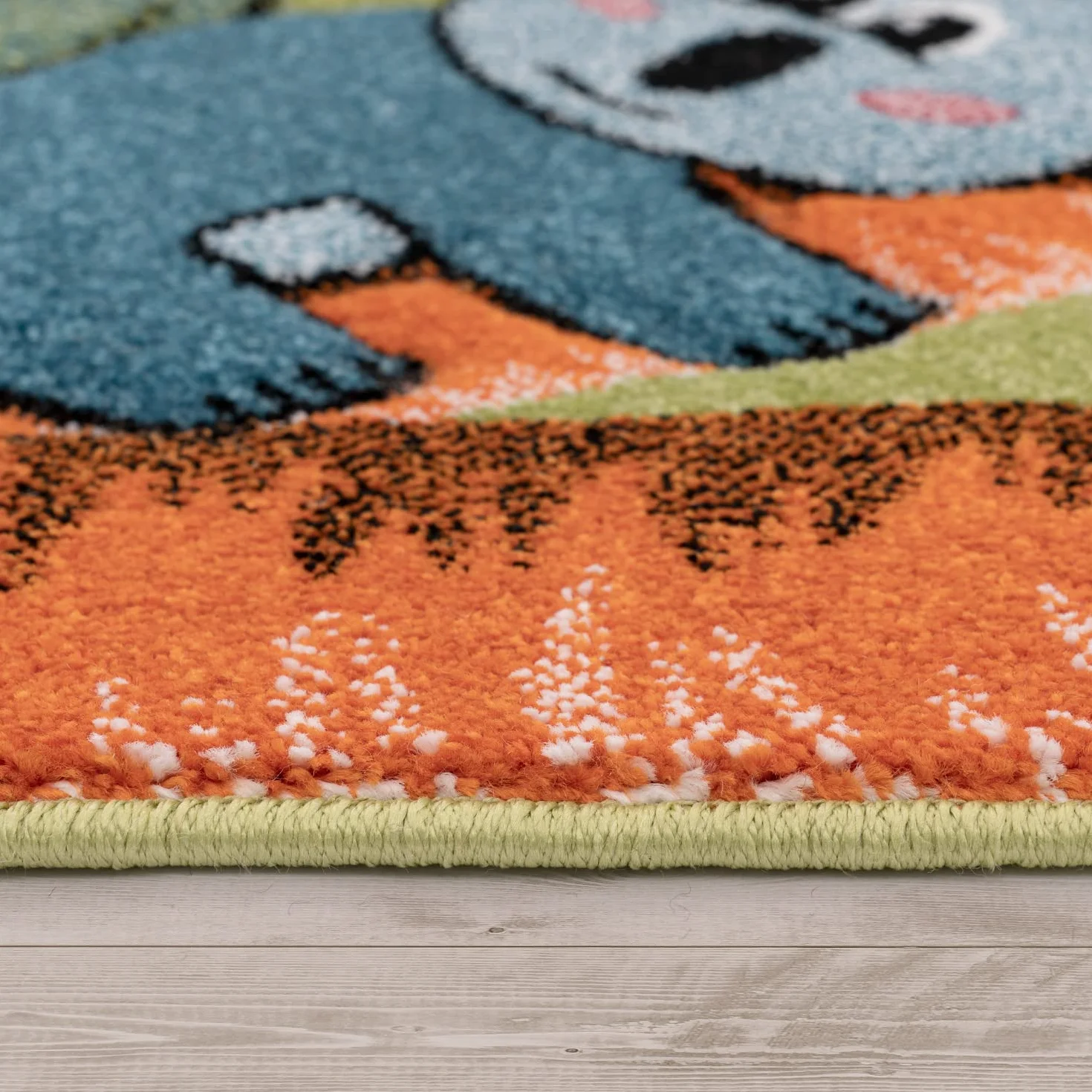 Paco Home Tapis Enfant Poils Ras 80x150 cm Vert Motifs Animaux Jungle