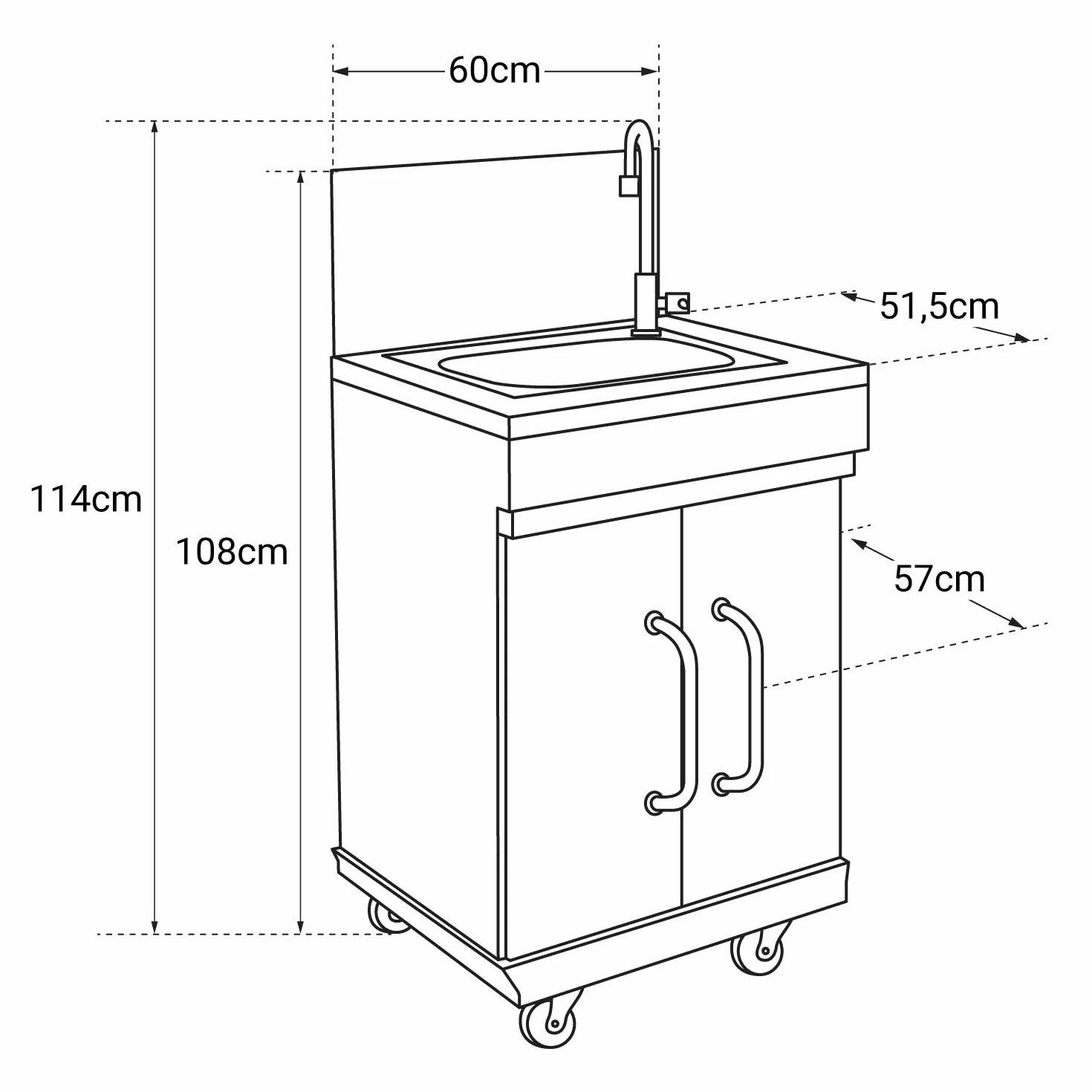 Cook’in Garden Meuble d’Appoint FIDGI avec Évier Intégré, Compatible Barbecue Gaz FIDGI 3 et 4, Noir