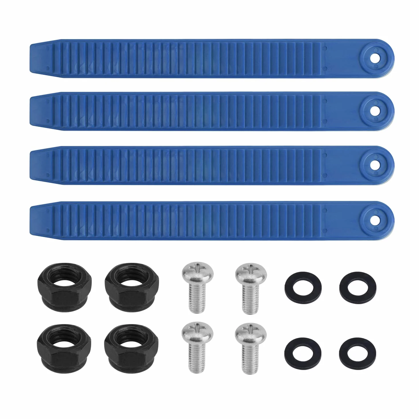 BOXOB Sangles de Fixation Snowboard de Rechange 20x2,1cm avec Vis Écrous et Rondelles