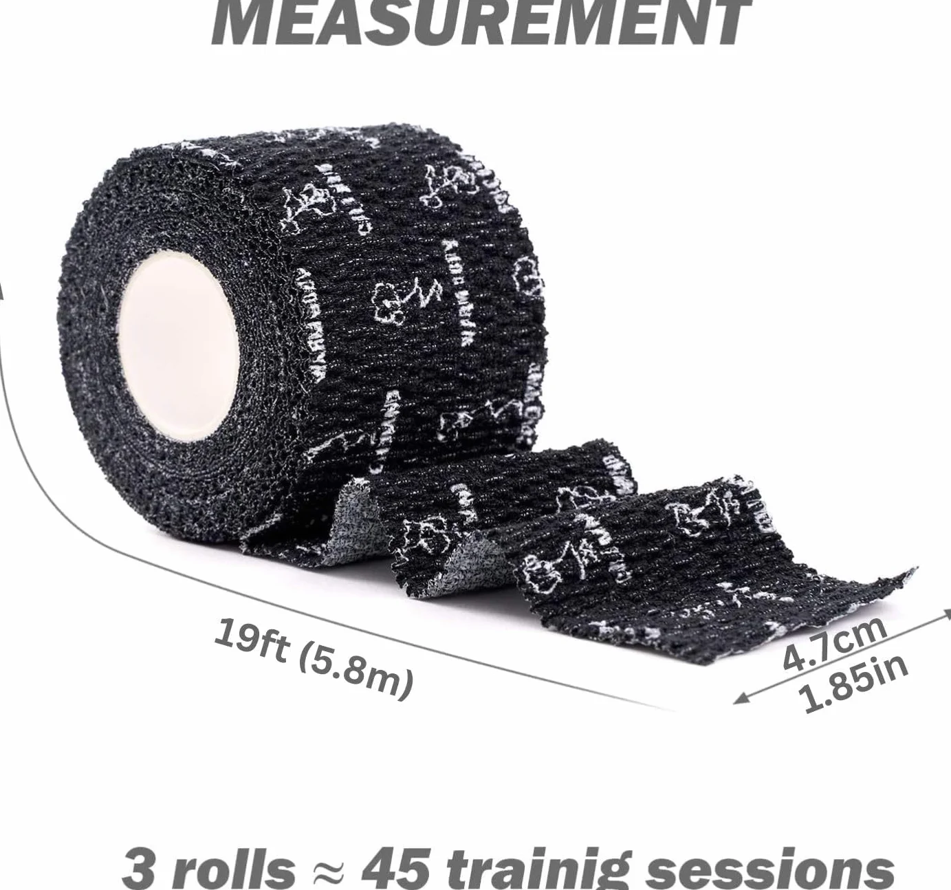 WARM BODY COLD MIND Bande de Pouce Preuve de la Sueur - Tape Crossfit, Ruban d'Haltérophilie Musculation Weightlifting, Hook Grip Tape Athlétique