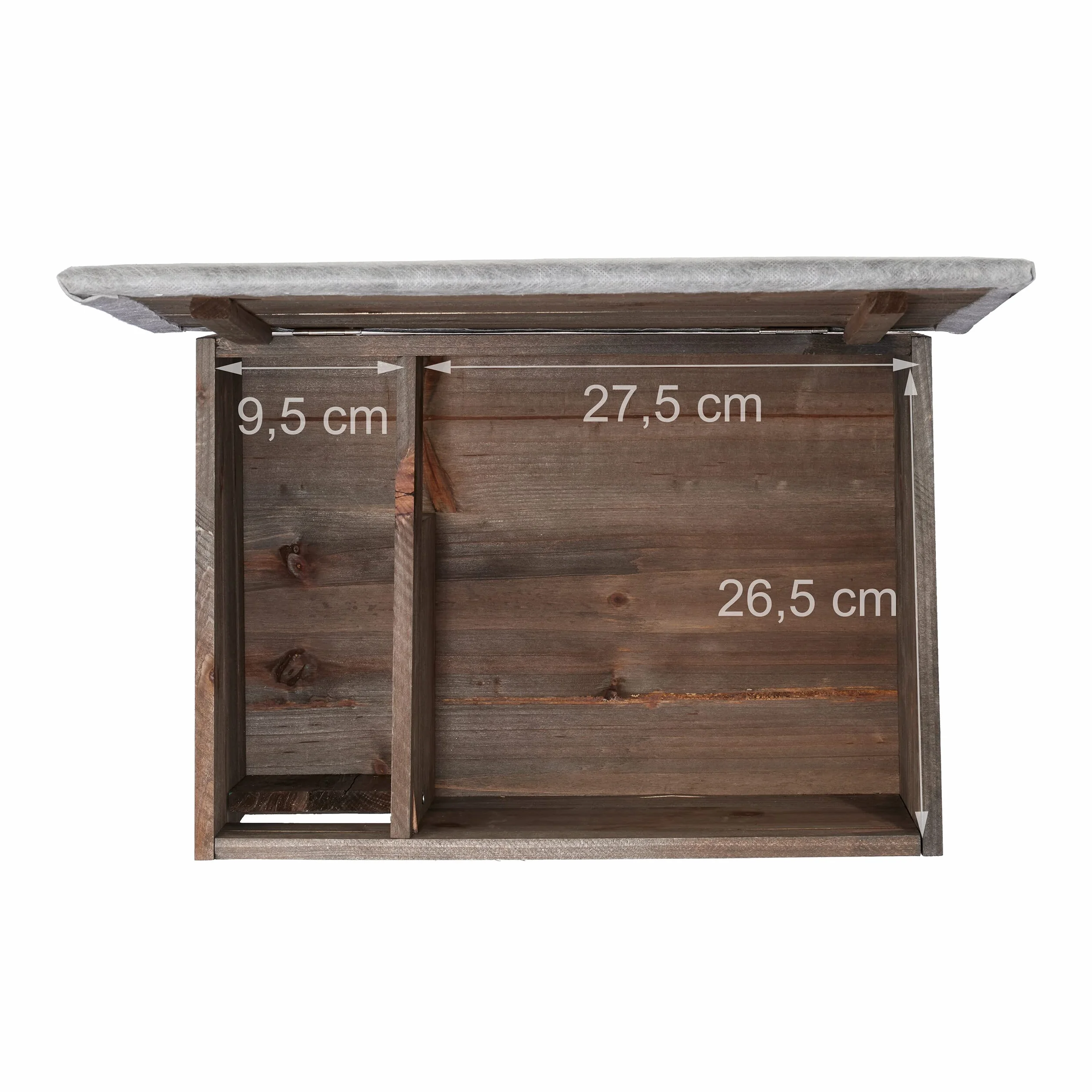 Relaxdays Abri à hérissons Bois avec Sol Trappe entrée Labyrinthe HxLxP 20 x 45,5 x 33 cm Marron