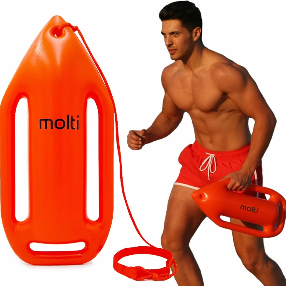 molti Bouée de natation 51 x 23 cm, aide à la natation avec corde de remorquage de 130 cm, pour enfants et adultes, bouée de sécurité imperméable pour eau libre, entraînement de natation, plage