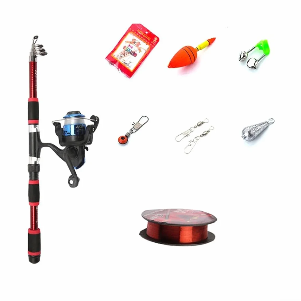 Kit canne à pêche pratique 1 82 m pour installation rapide avec accessoires essentiels pour réussir