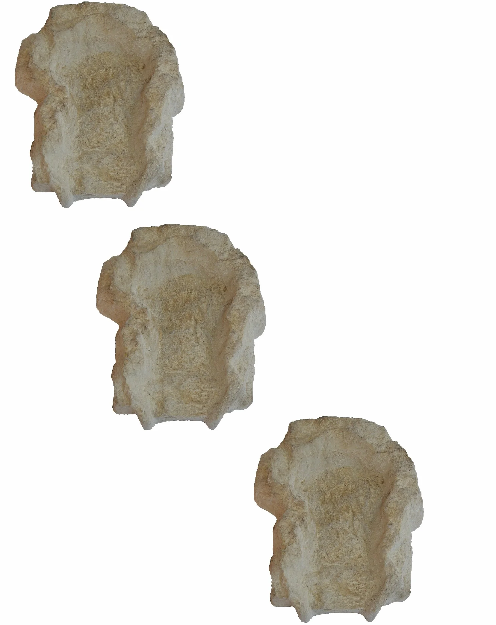 Cascade Weser Fels en 3 Parties Beige/Brun 70 x 55 x 16 cm