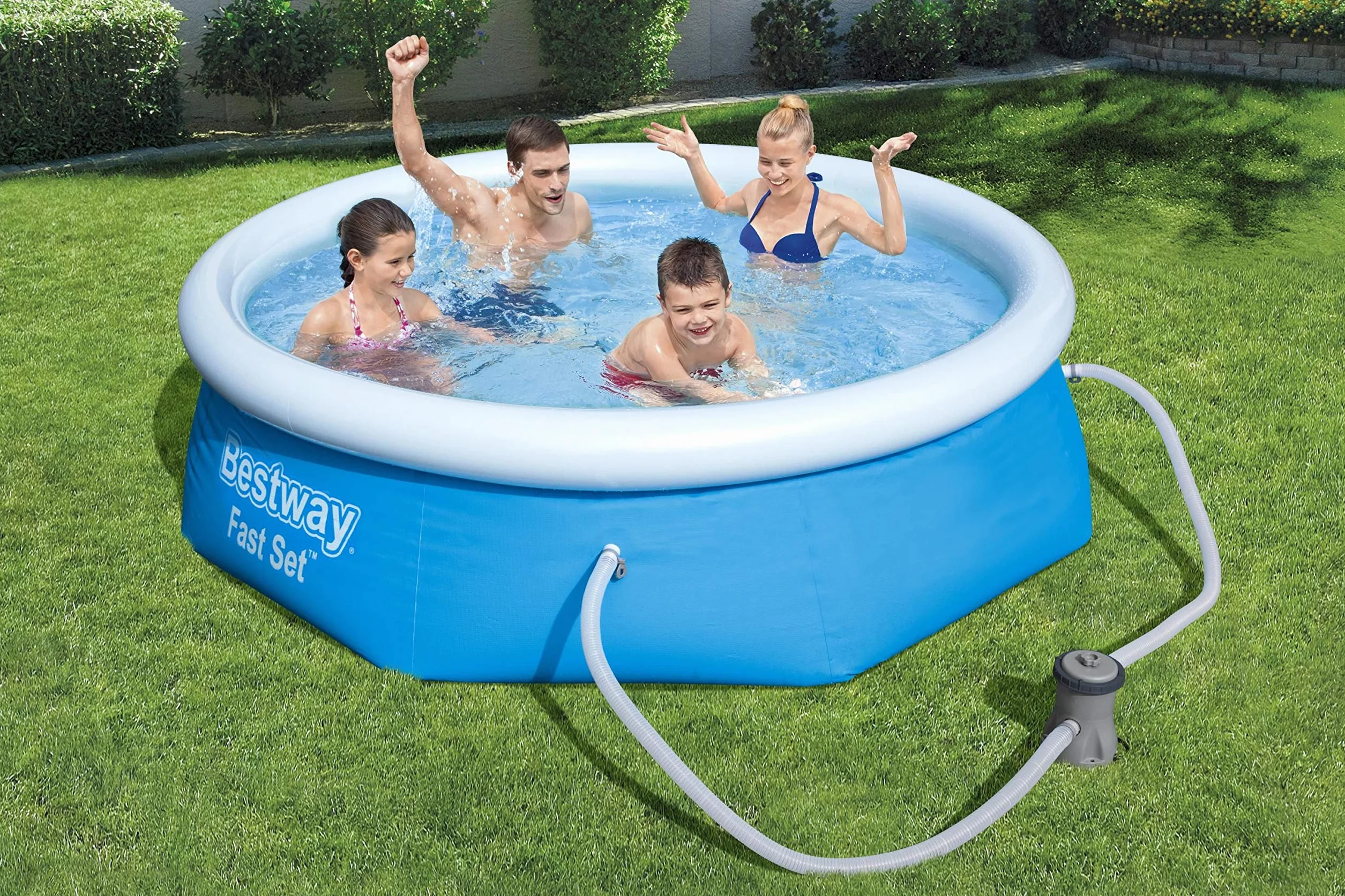 Bestway Kit de piscine Bleu 244 x 244 x 66 cm 2300 L