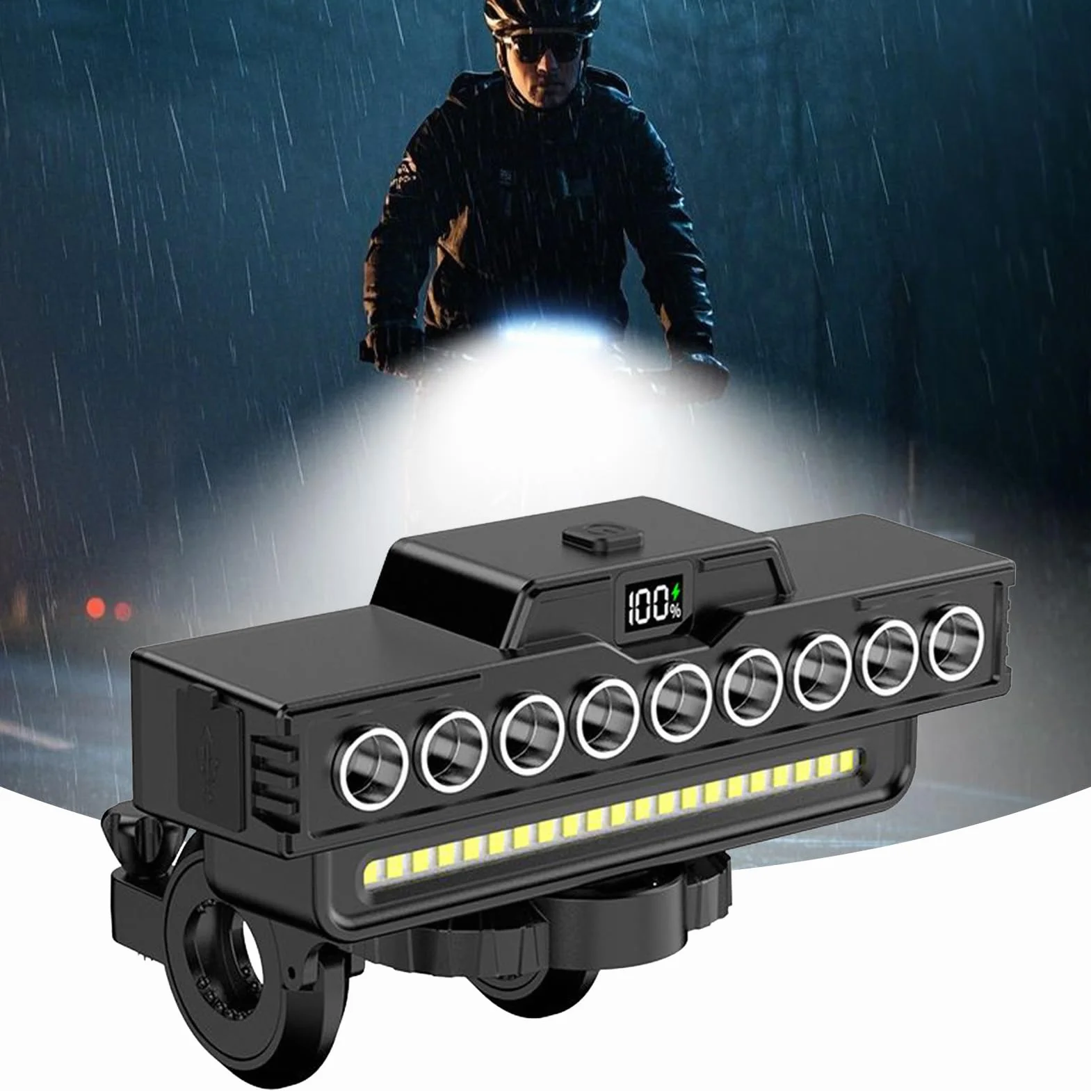 Phare pour Vélo - Klaxon 130 DB pour Cyclisme Lampe | Lampe Rechargeable USB Haute Luminosité pour Trajets Urbains et Aventure