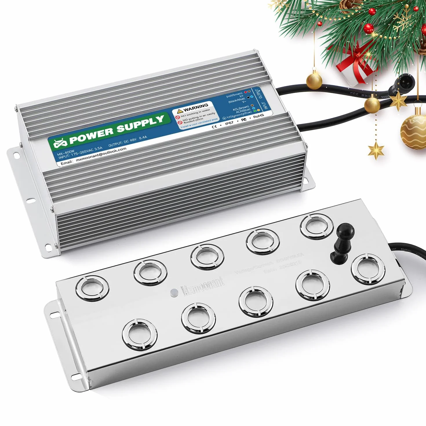 Brumisateur à ultrasons 10 têtes 7L/H 400W Mxmoonant Fabricant de Brouillard pour Conservation des Aliments