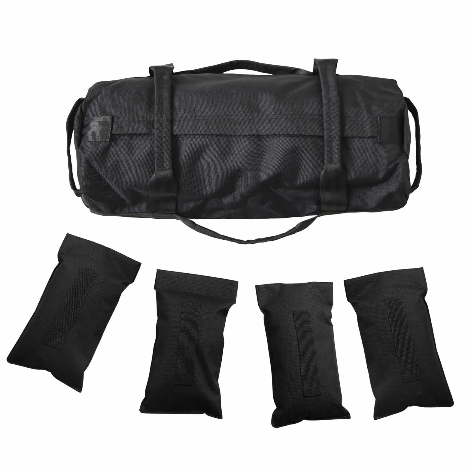 Namvo Sandbag Sac de Sable de Musculation réglable avec 4pcs Sacs de Remplissage pour Entraînements Croisés Noir