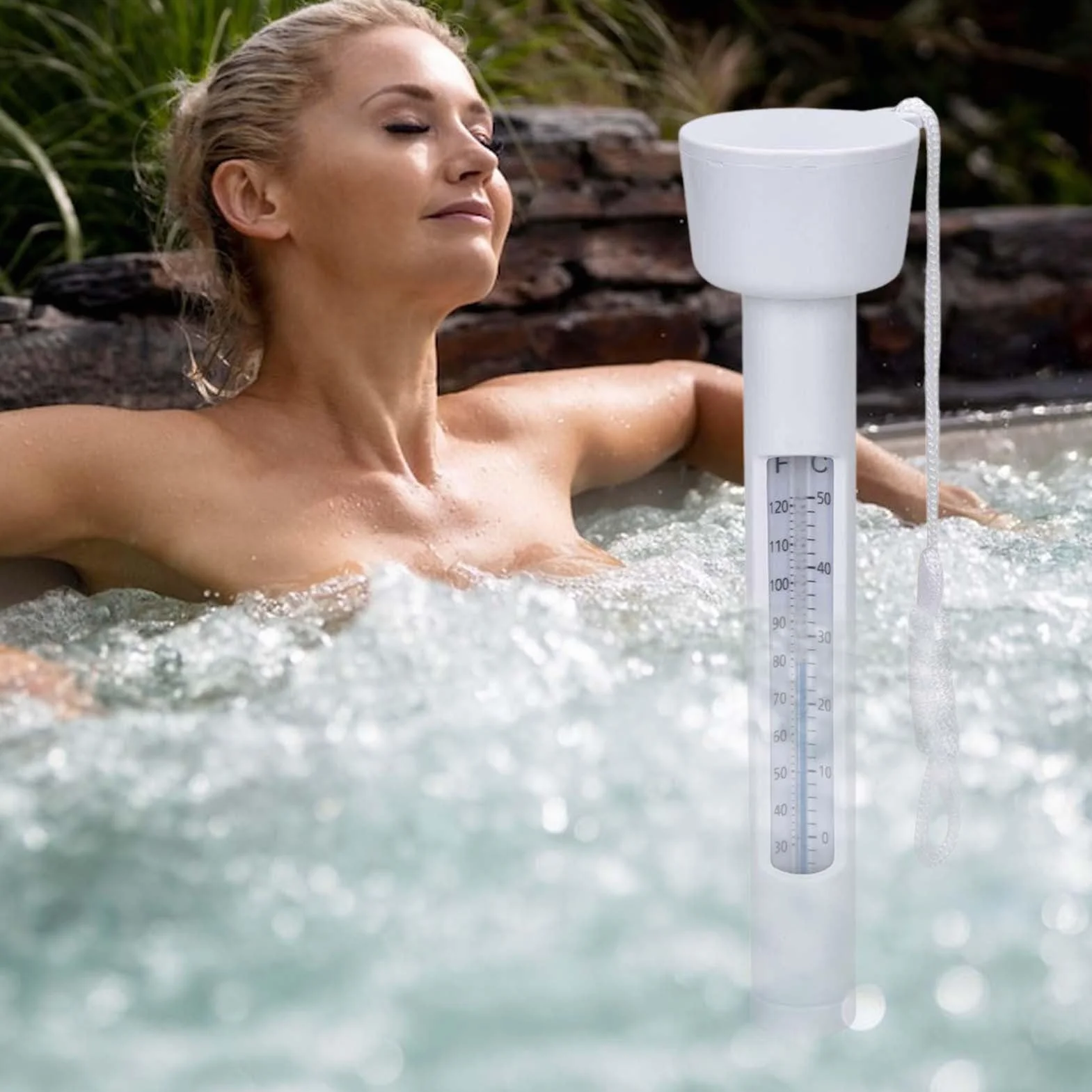 Thermomètre flottant pour piscine 0-50 °C avec laisse, accessoire spa aquarium étang