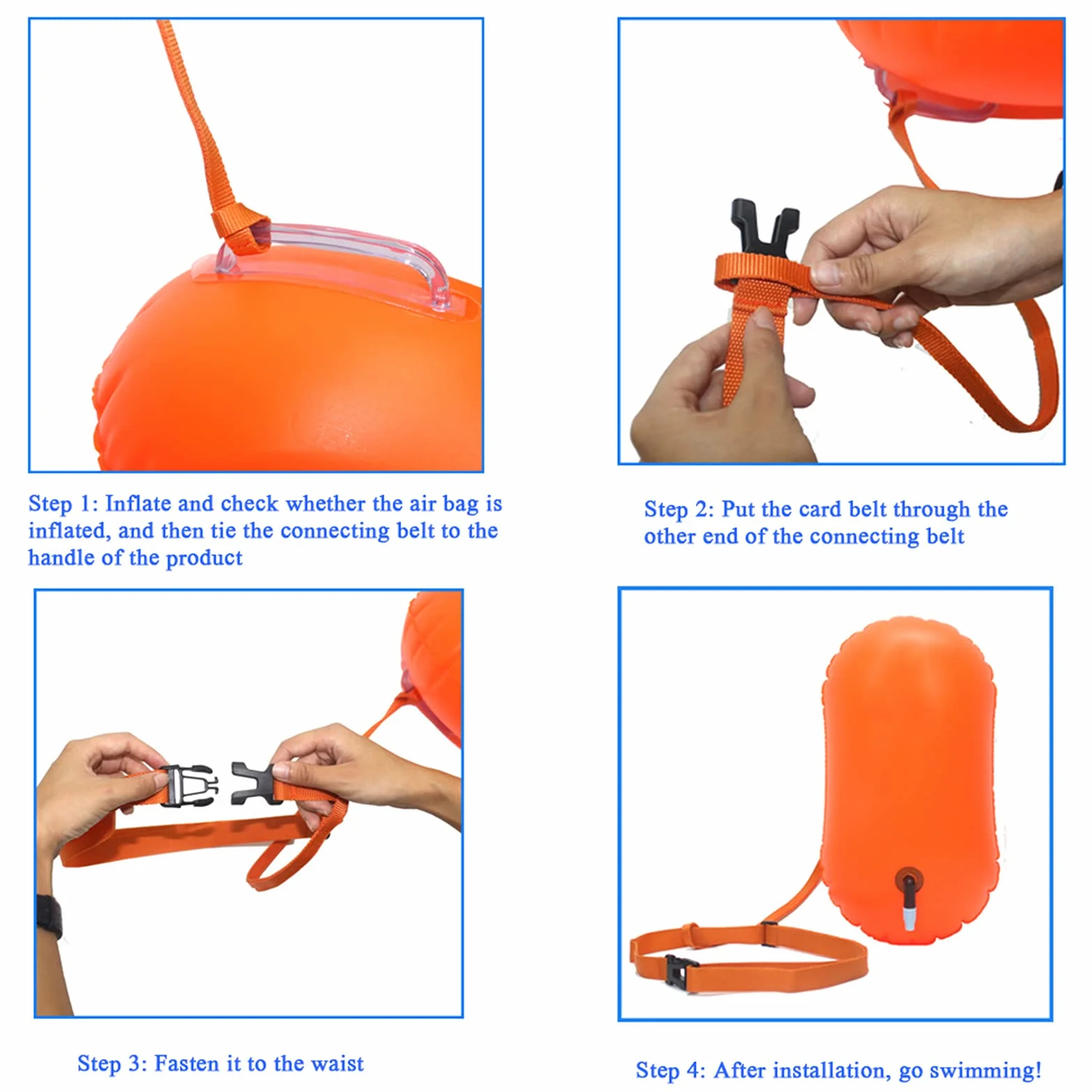 Bouée de Natation,Flotteur Natation Extérieur,Bouée Gonflable Sac Étanche,d'air Remorquage,Nageurs Sports en Eau Libre Snorkeling Accessoires d'entraînement Triathlètes,Bulle Très Visible
