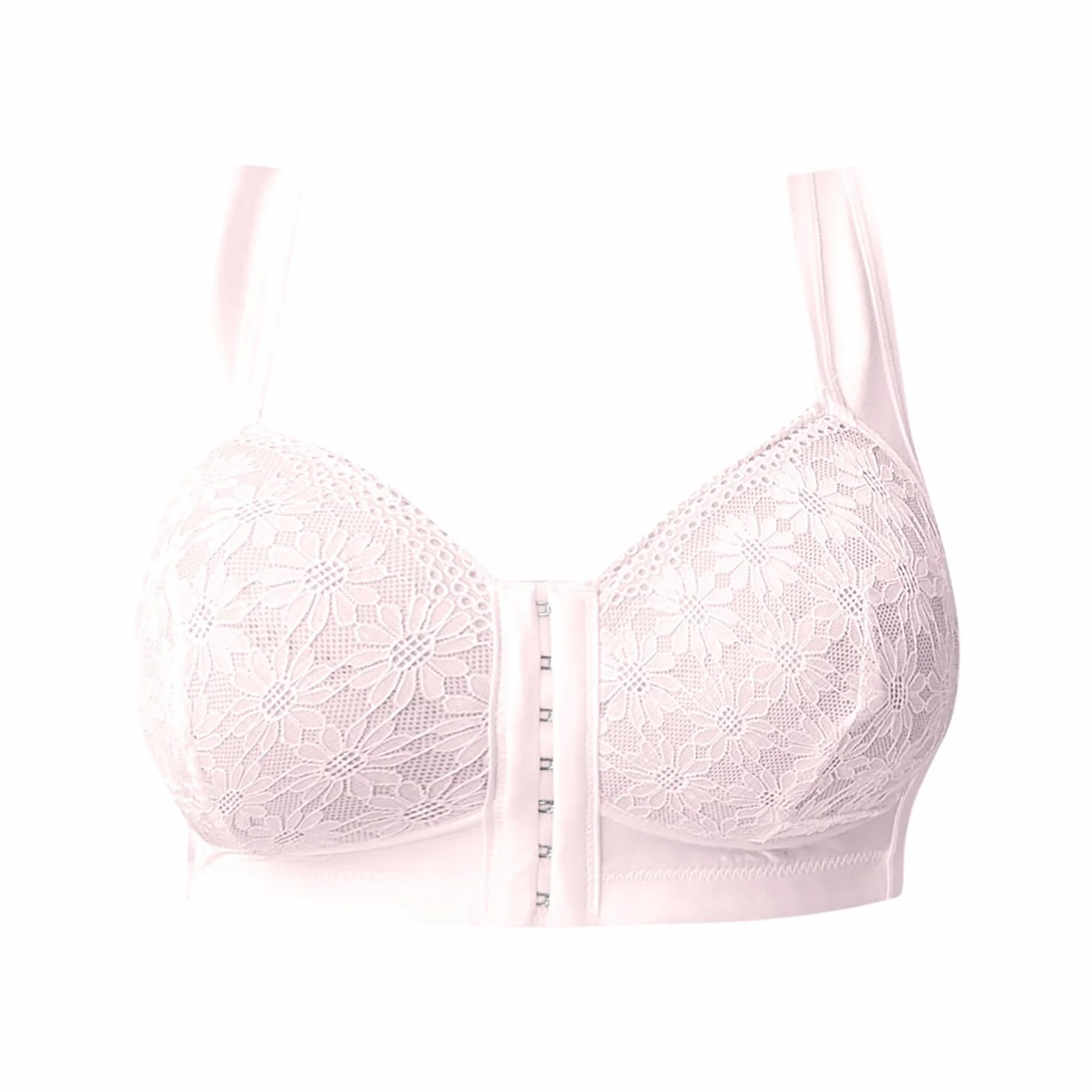Femme Soutien Gorge Sport Fermeture Devant Push Up Rembourré avec Armatures Forte Poitrine Anti Affaissement Larges Bretelles