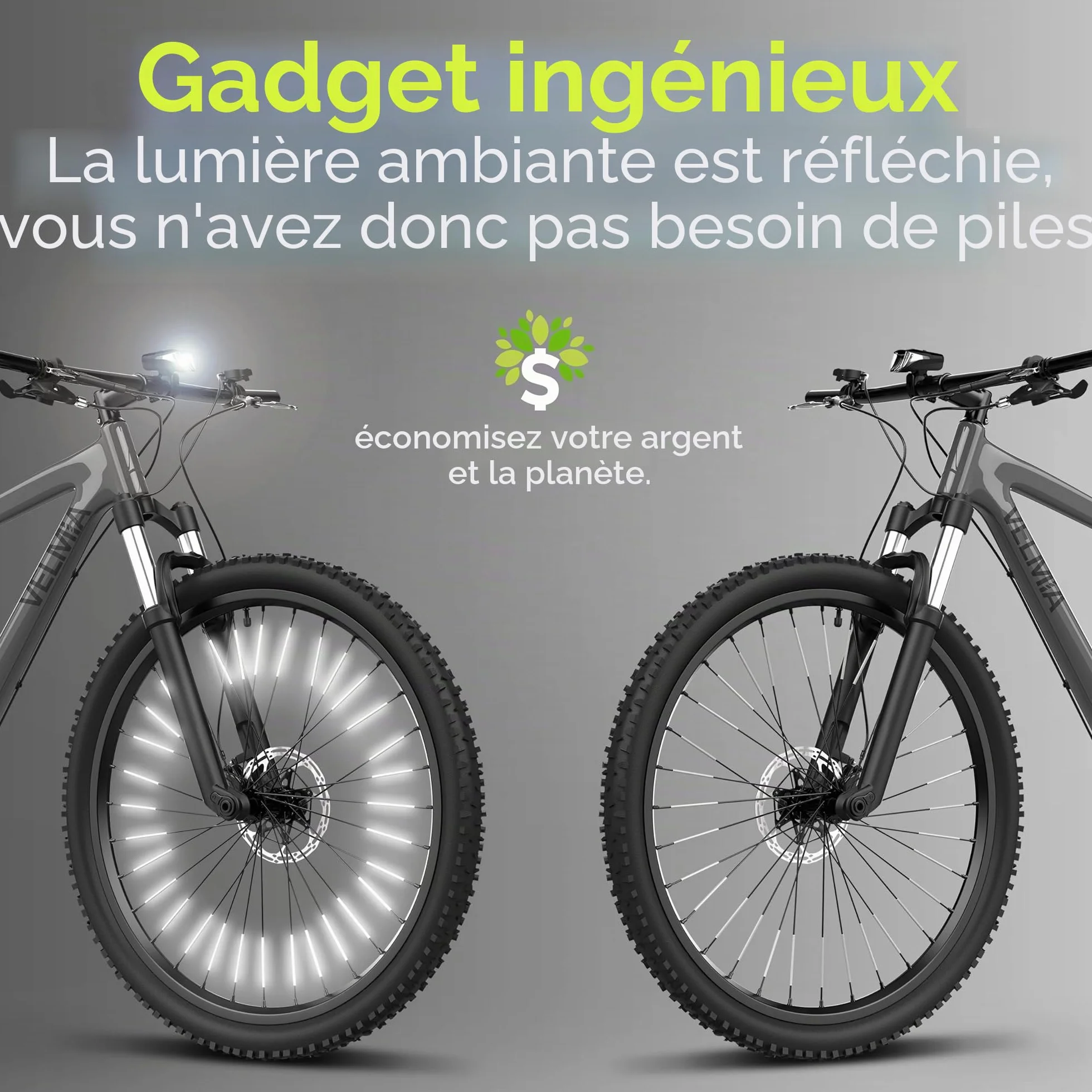 VELMIA Réflecteurs de Rayons [36 pièces] - 360° Visibilité et Montage Facile – Catadioptres pour vélos composés de matière réfléchissante