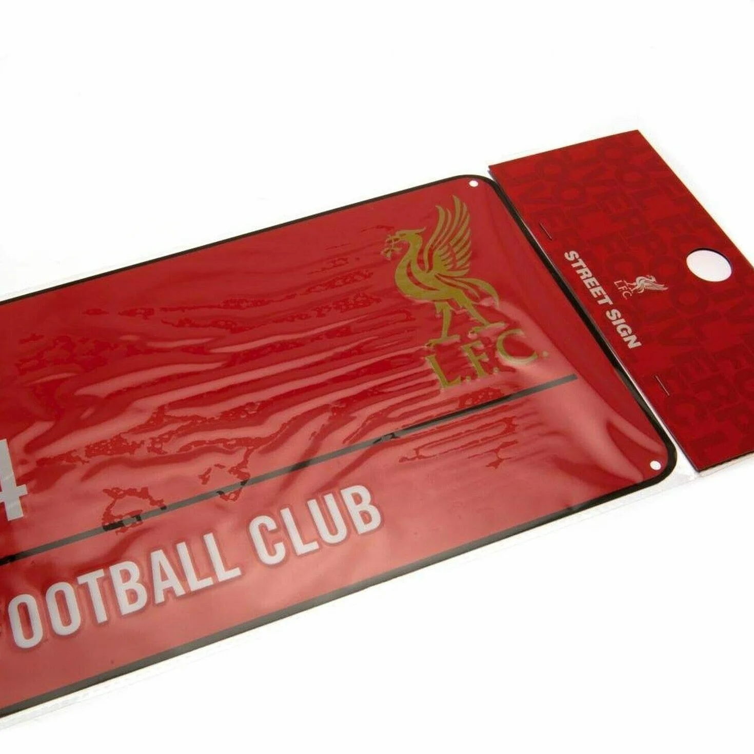 Liverpool FC - Plaque de rue (Taille unique) (Rouge/Blanc/Doré)