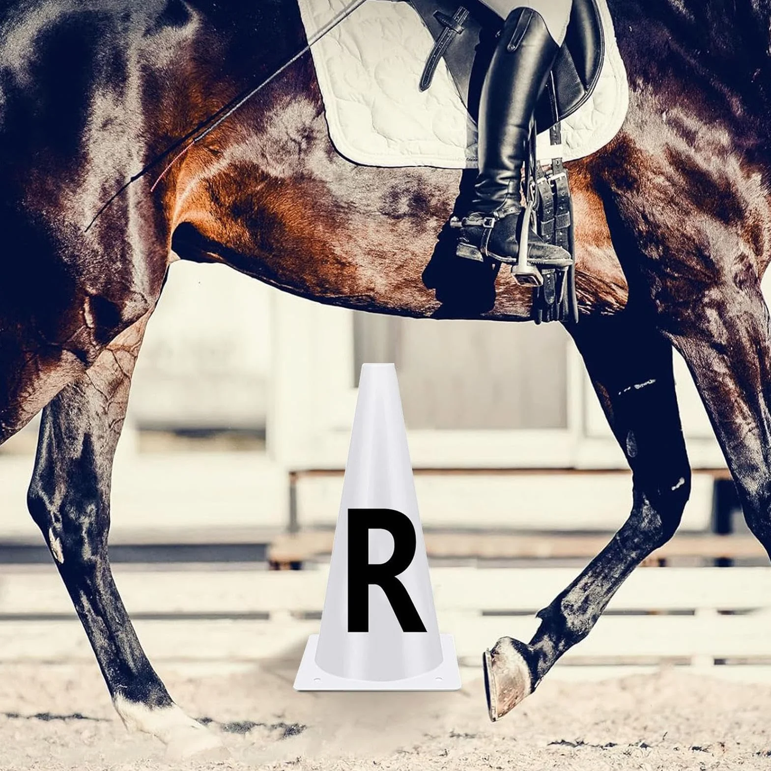 Cônes De Dressage Lettres 23CM Empilables Équipement Entraînement Chevaux