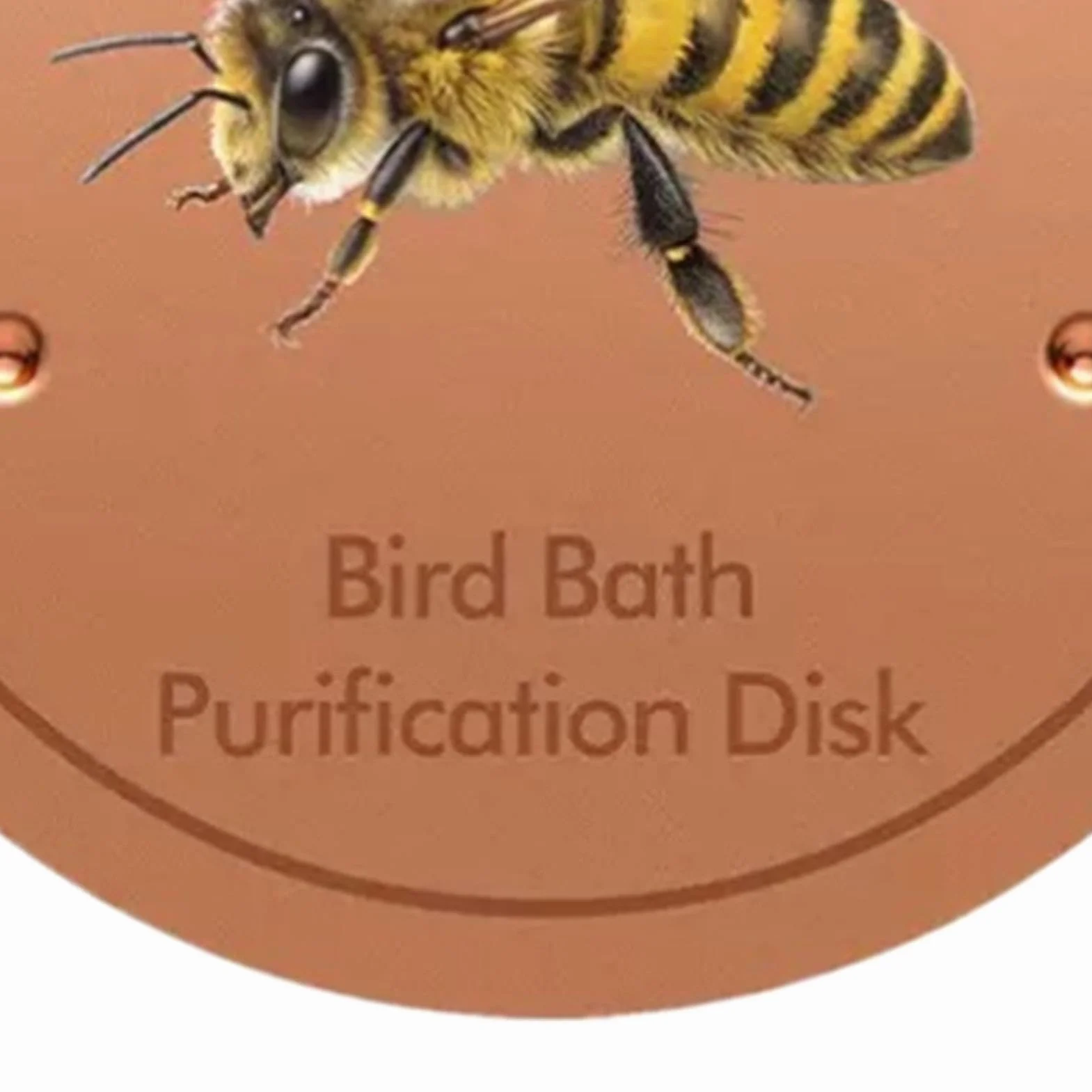 Disque en Cuivre pour Bain d'oiseaux Nettoyant Motif Abeille Terrasse Patio Fontaine Bassin Jardin