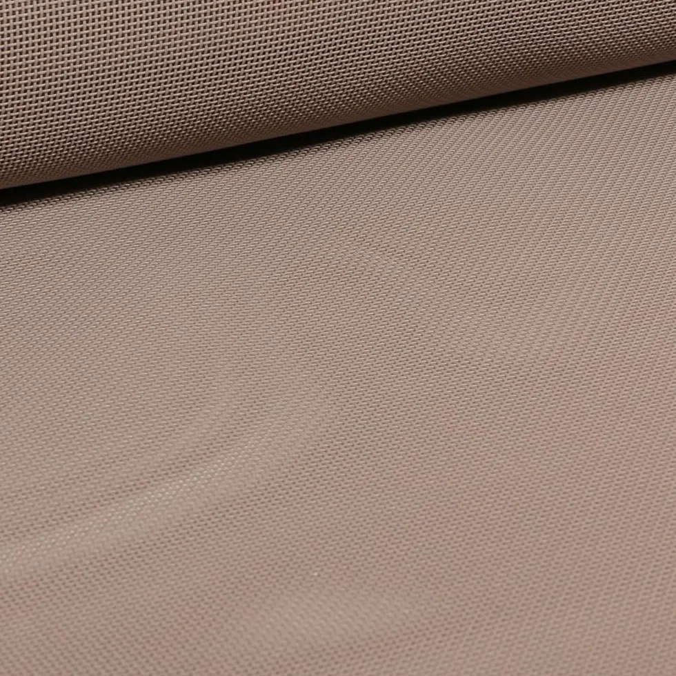 Toile Transat grille extérieure textilène unie Taupe 50 cm